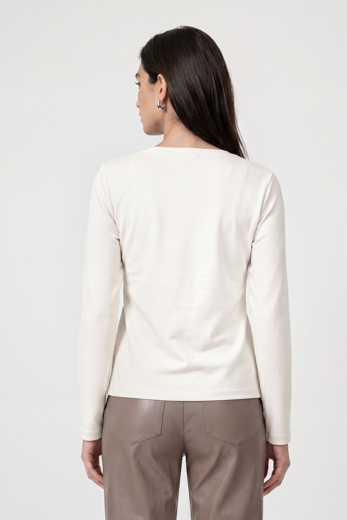 Monari Sweat-shirt »Sweatshirt Schmuck Schrift«, Coupe régulière avec col rond

