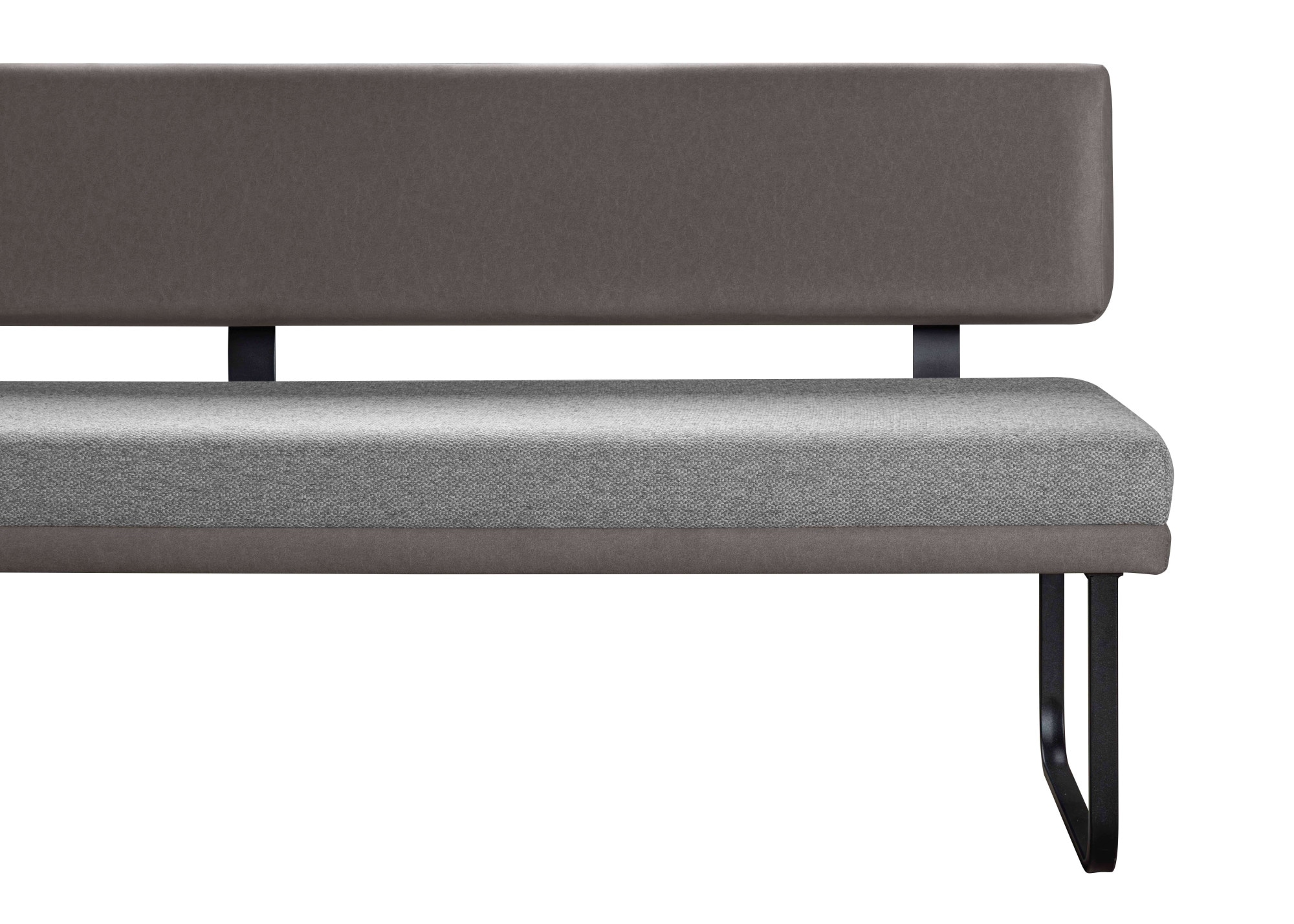 GOODproduct Banc d'angle »Gabi Esszimmerbank, Bank, Küchenbank, Polsterbank« Gestell aus matt-schwarzem Flachmetall, stabil, 2-Stoff-Design