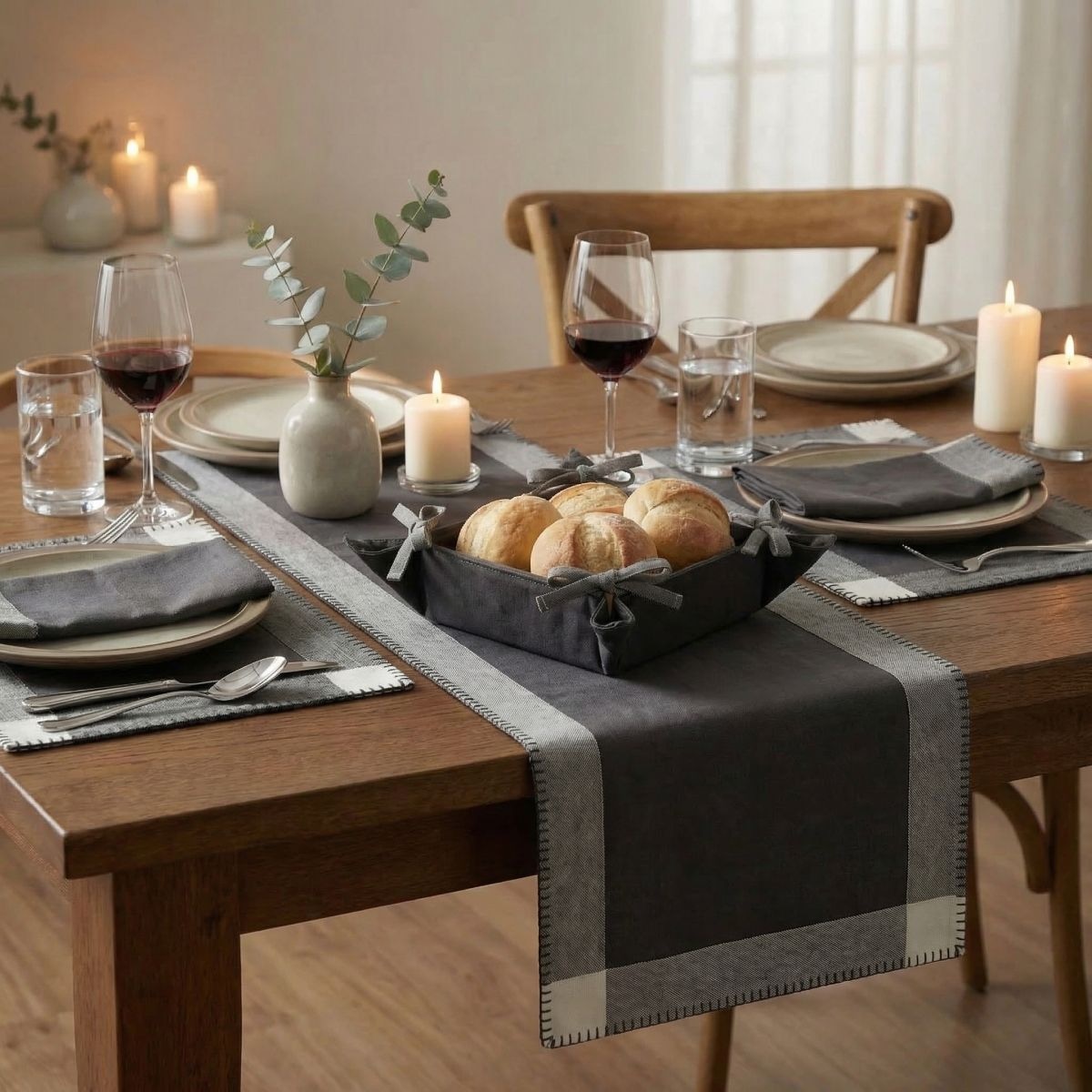 Home affaire Chemin de table »Tischläufer grautöne 45x150cm«