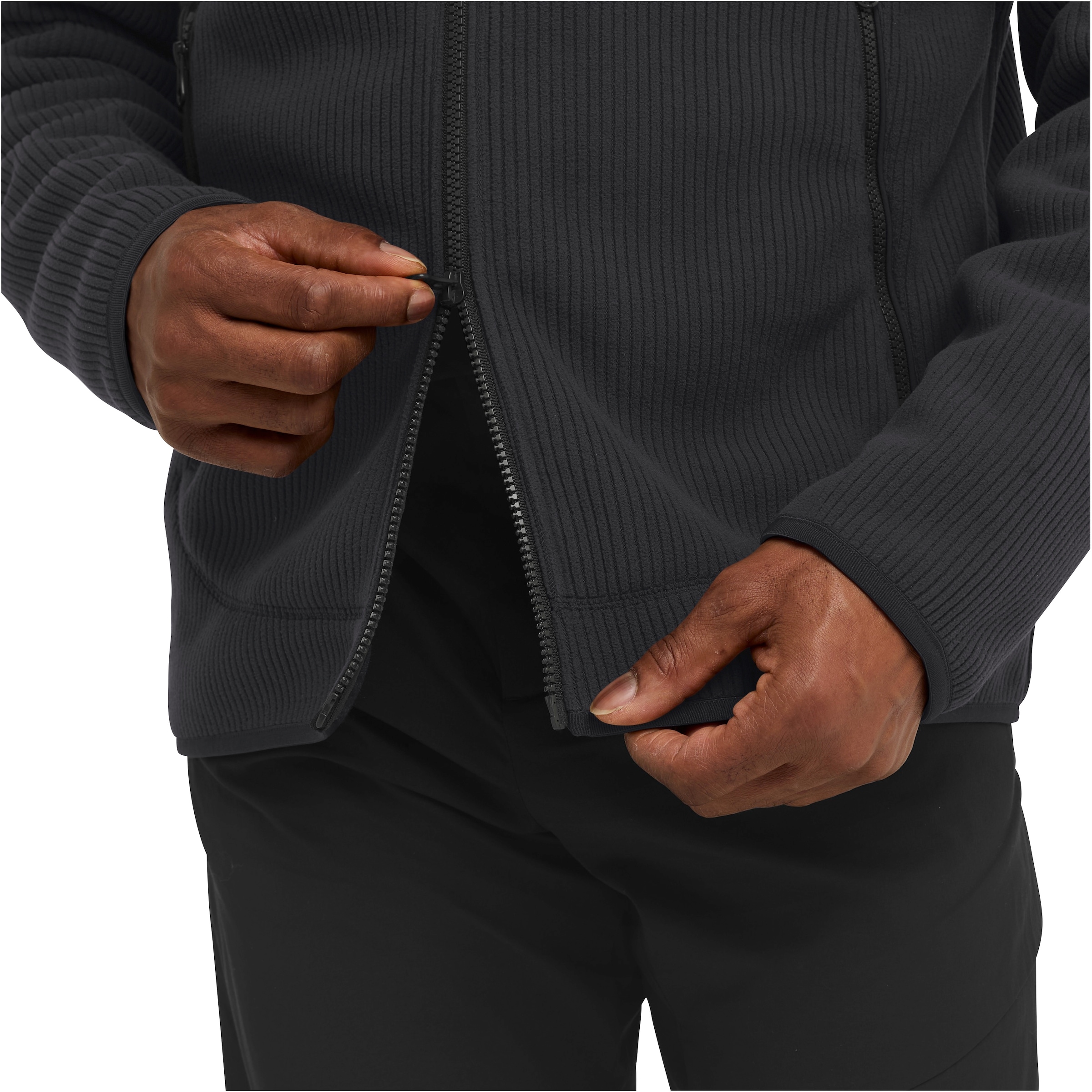 Jack Wolfskin Fleecejacke »LAKE RIDGE HOODED JKT M«, Winddicht, atmungsaktiv, Übergangsjacke