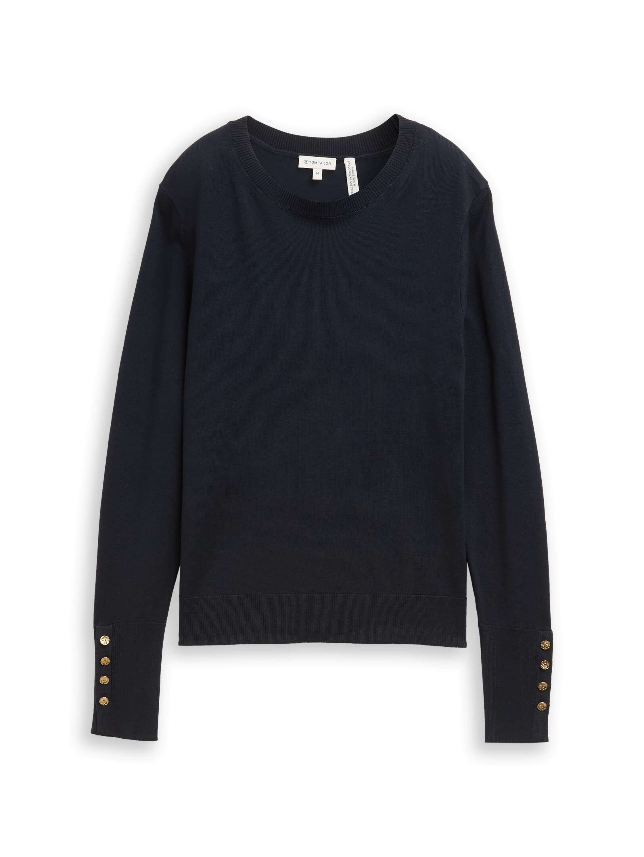 TOM TAILOR Pull à col rond mit Knopf-Details