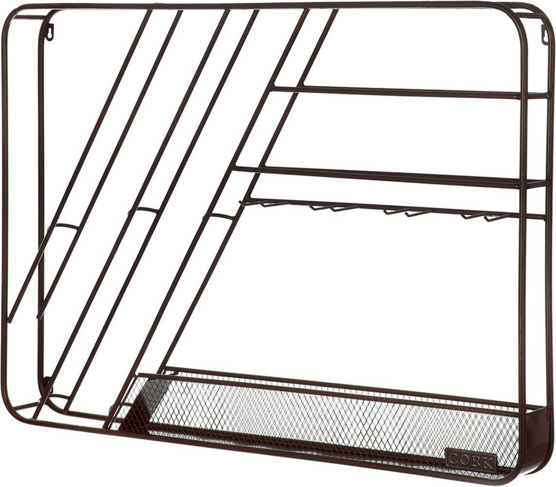 GILDE Étagère à vin »Weinregal rechteckig Cork« mit Weinglashalterung