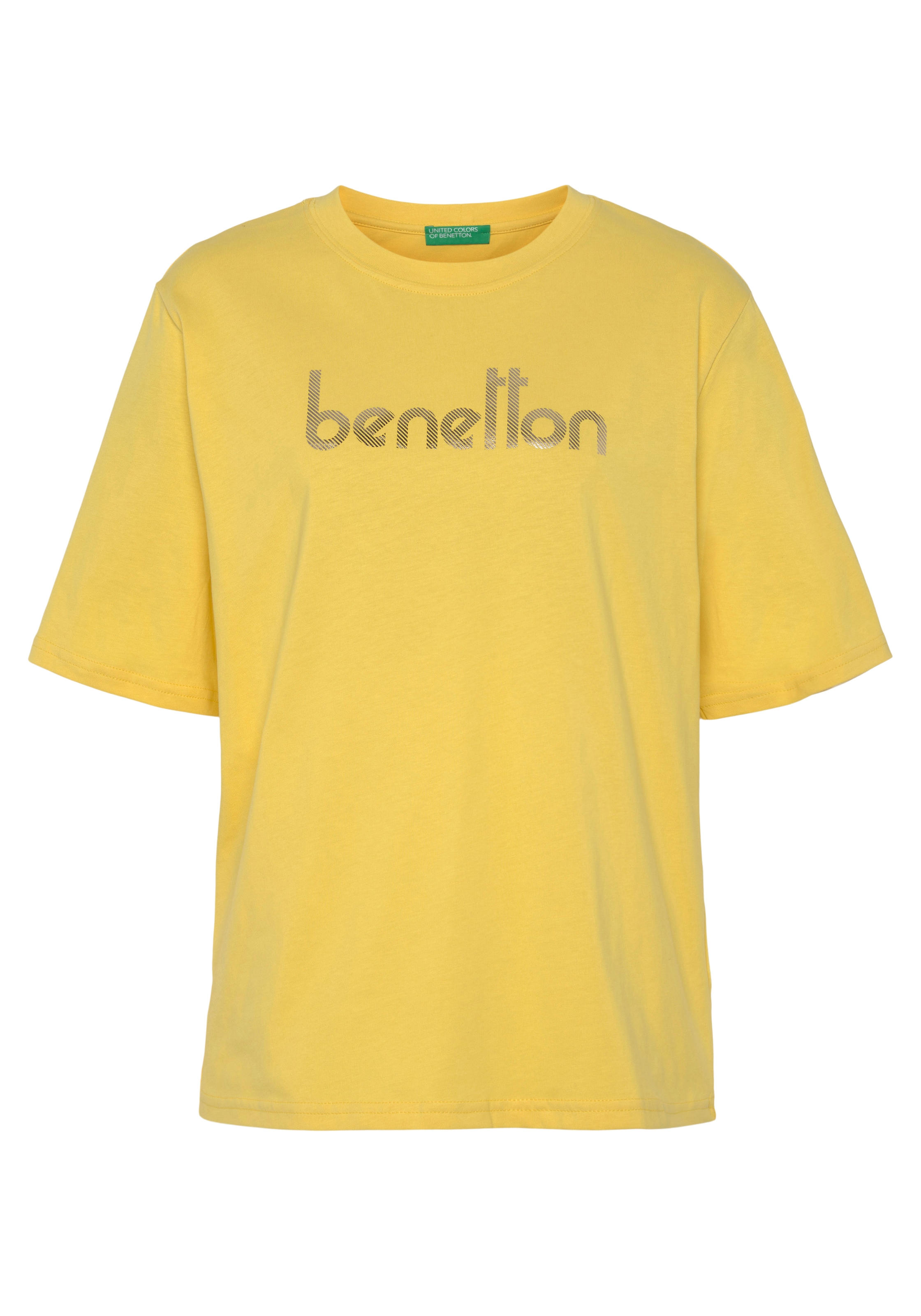 ♕ United Colors of Benetton auf bestellen der versandkostenfrei Brust Logodruck T-Shirt, mit