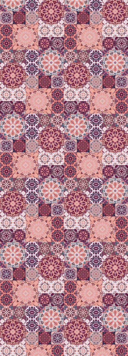 Image of queence Vinyltapete "Mosaik Muster" Farbverlauf abstrakt bedruckt gemustert glatt 90x250cm, selbstklebend, kinderleichte Anbringung, Sticker