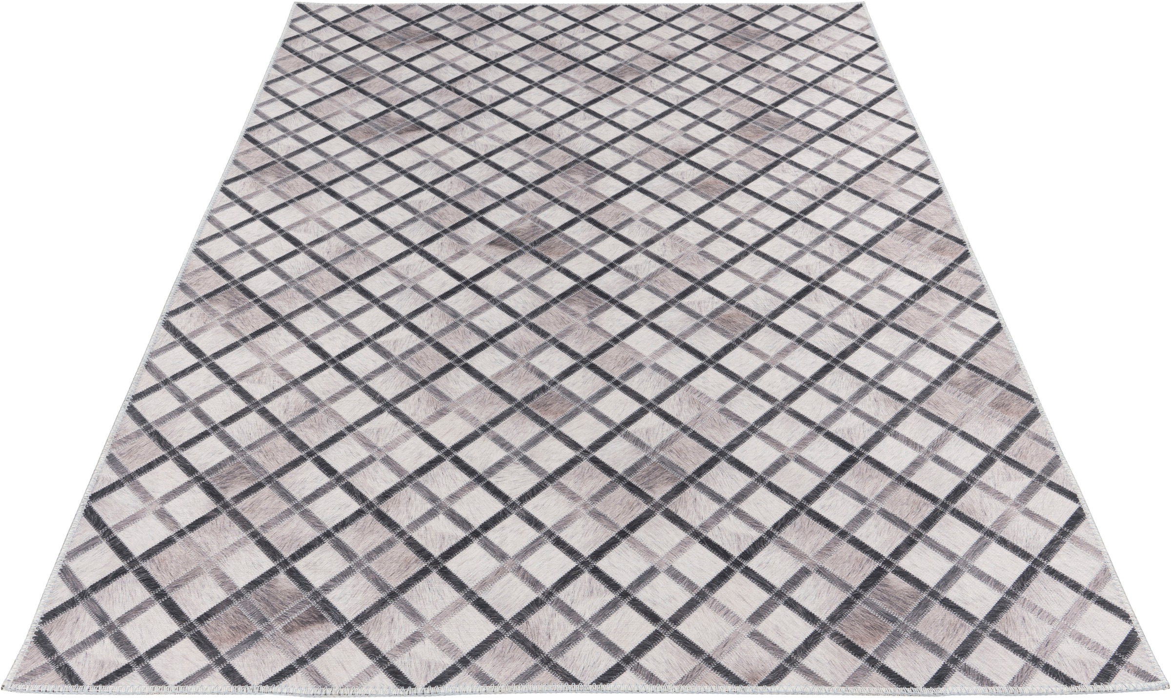 Image of Obsession Teppich »My Bonanza 522«, rechteckig, 5 mm Höhe, Flachgewebe, bedruckt, Patchwork Design, Felloptik, ideal im Wohnzimmer & Schlafzimmer bei Ackermann Versand Schweiz