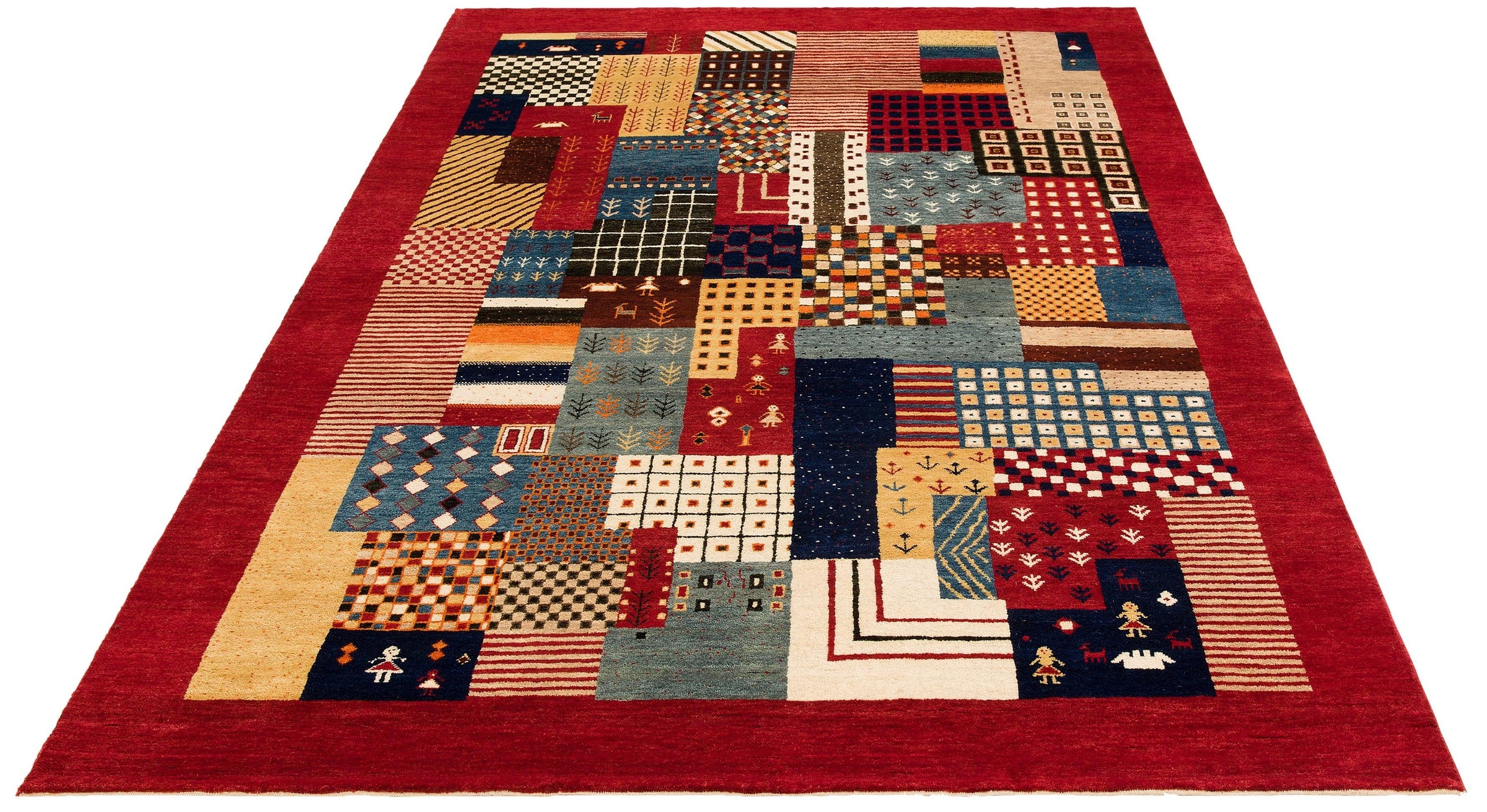 Image of Home affaire Wollteppich »Naina«, rechteckig, 16 mm Höhe, reine Wolle, handgeknüpft, mit Bordüre, ideal im Wohnzimmer & Schlafzimmer bei Ackermann Versand Schweiz