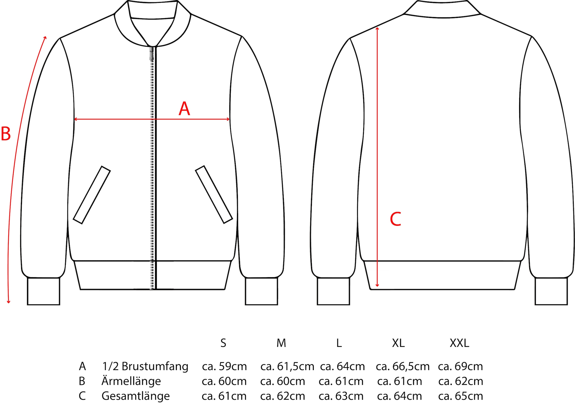 Zwillingsherz Veste bomber »"Be Happy"« sans capuche à la mode, détails contrastés, coupe régulière, manches longues, avec patch cœur