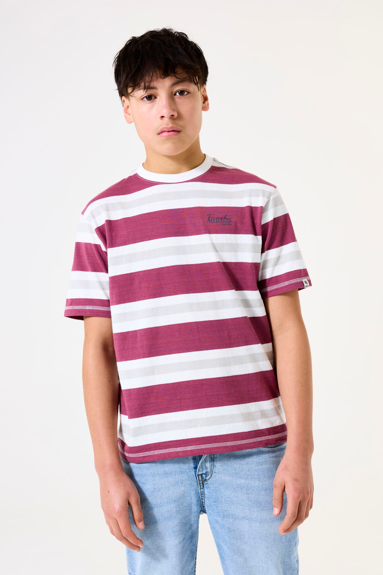 Image of Garcia T-Shirt mit Streifen Muster