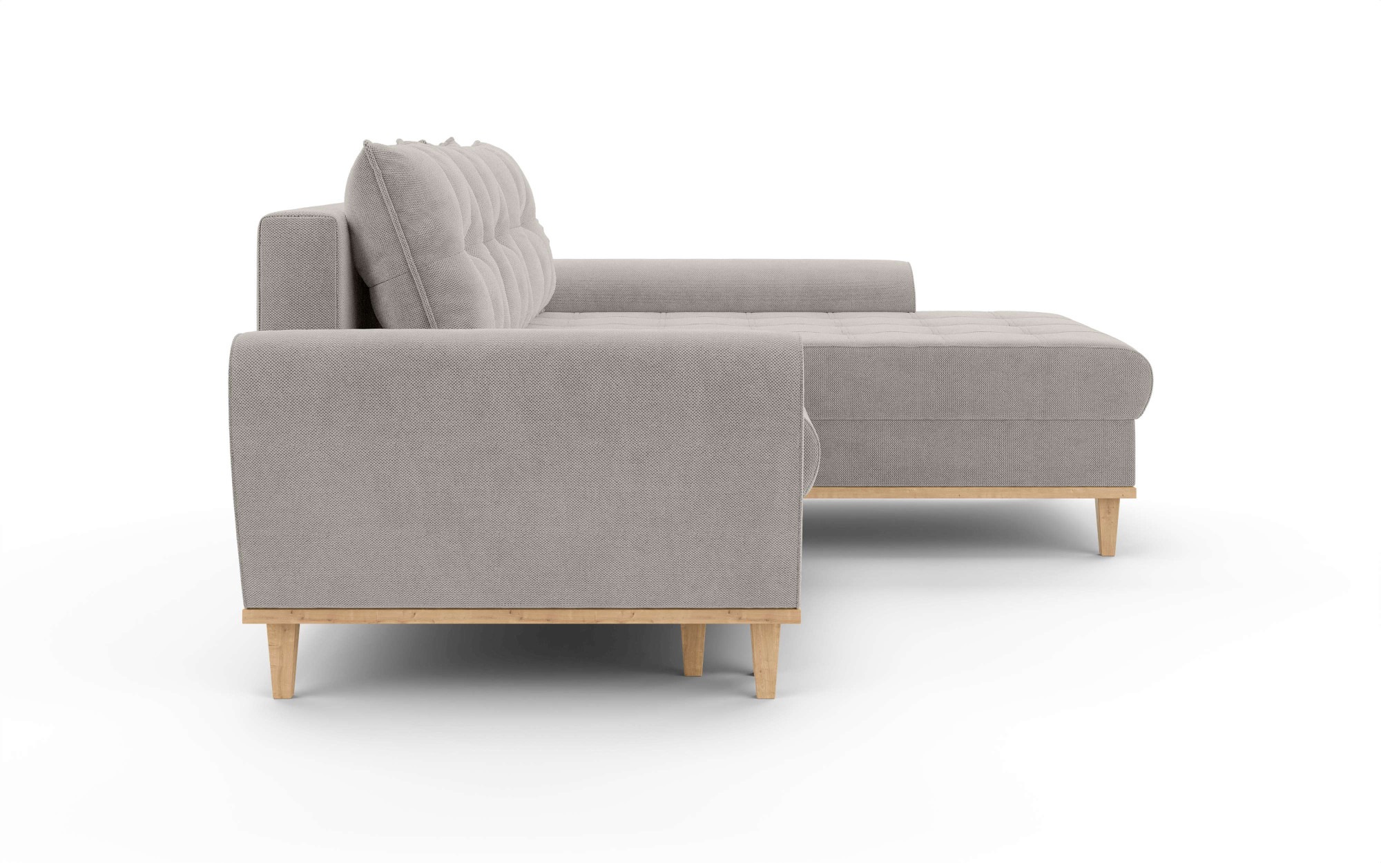 Home affaire Ecksofa »Ahrdorf mit Bettfunktion und Bettkasten, Masse: B/H/T 268/86/175 cm« L-Form mit 3 Rückenkissen  und moderne gerundete Armlehnen