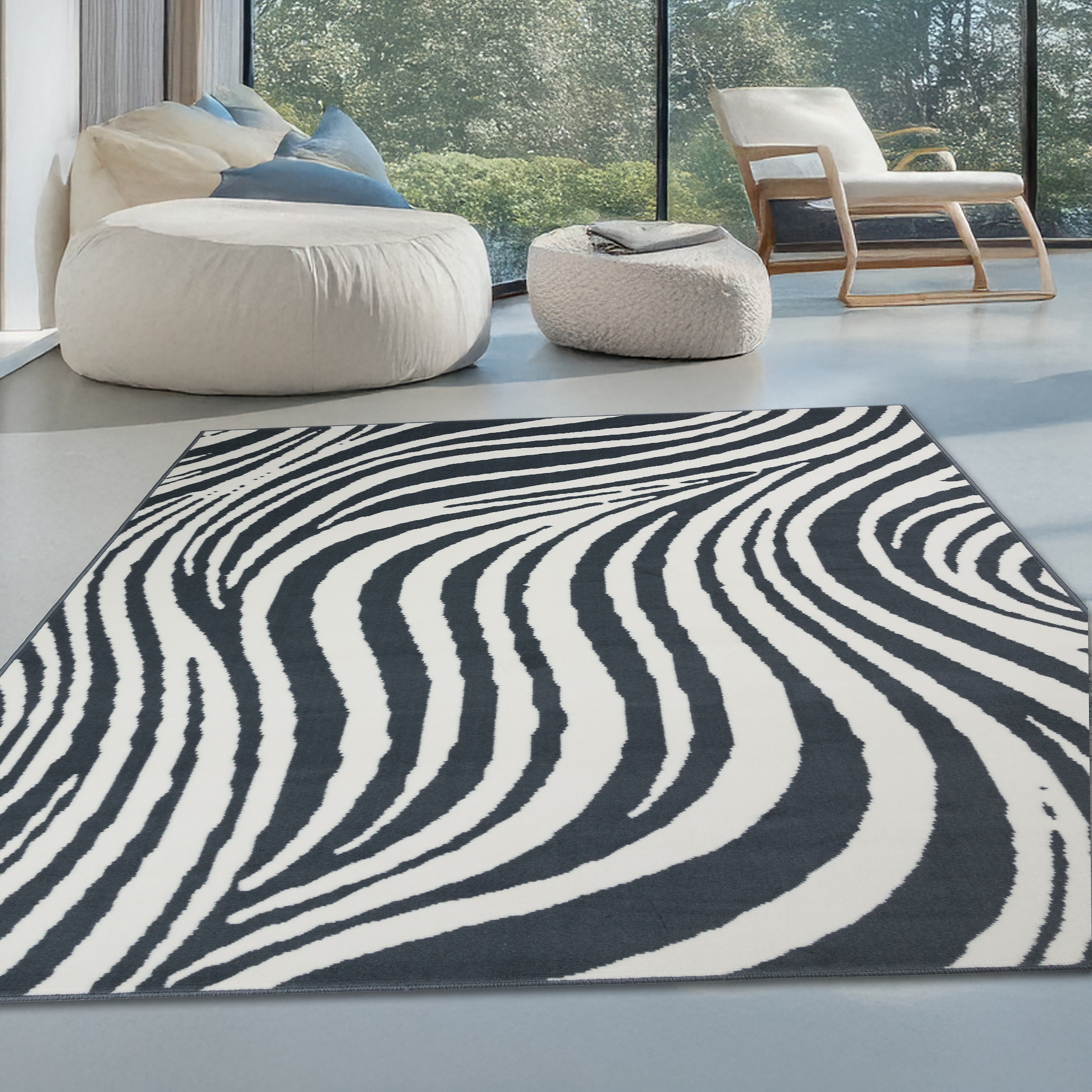 GOODproduct Teppich »Liaa in Wellen Design, softer Kurzflor,« rechteckig 7 mm Höhe 3D-Optik, Scandi-Look, Wohnzimmer, Esszimmer, Schlafzimmer