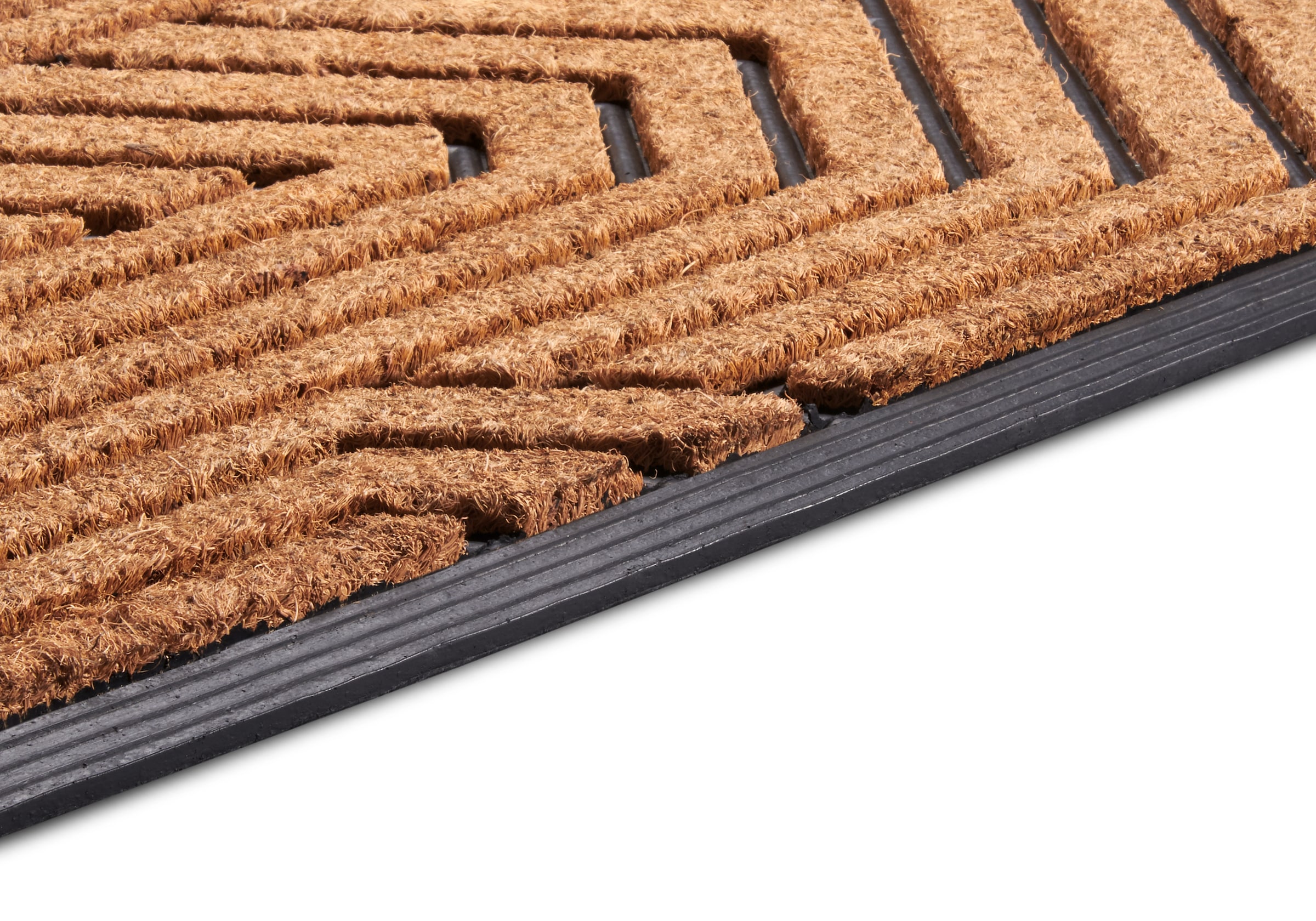 HANSE Home Fussmatte »Mix Mats Gummi Kokos Labyrinth, Türmatte«, rechteckig, 20 mm Höhe, Strapazierfähig, pflegeleicht, robust, wetterfest, UV-beständig
