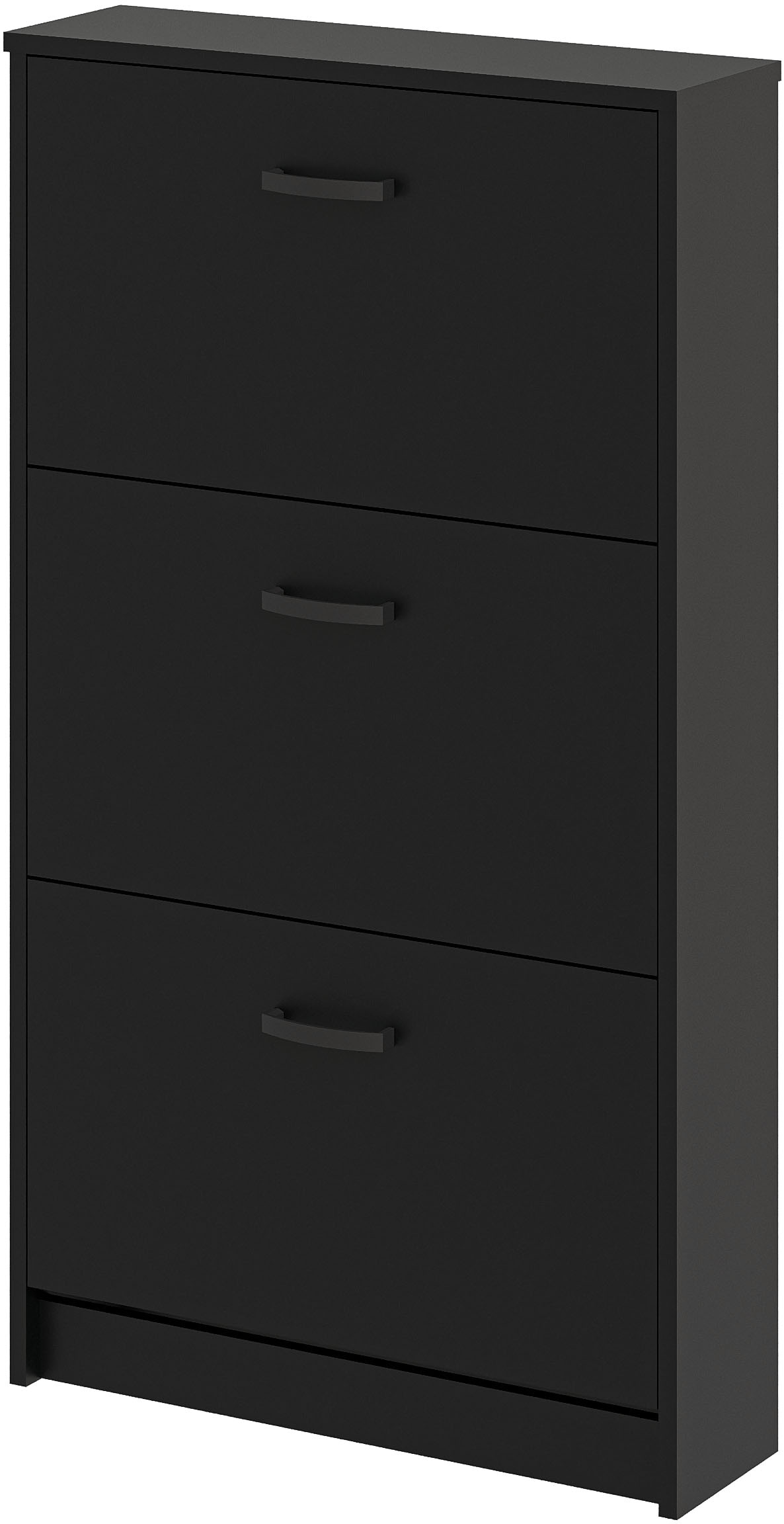 FMD Schuhschrank »Step 3«, Breite 58,5 cm, Tief 17 cm, mit 3 Klappen, Schuhkipper