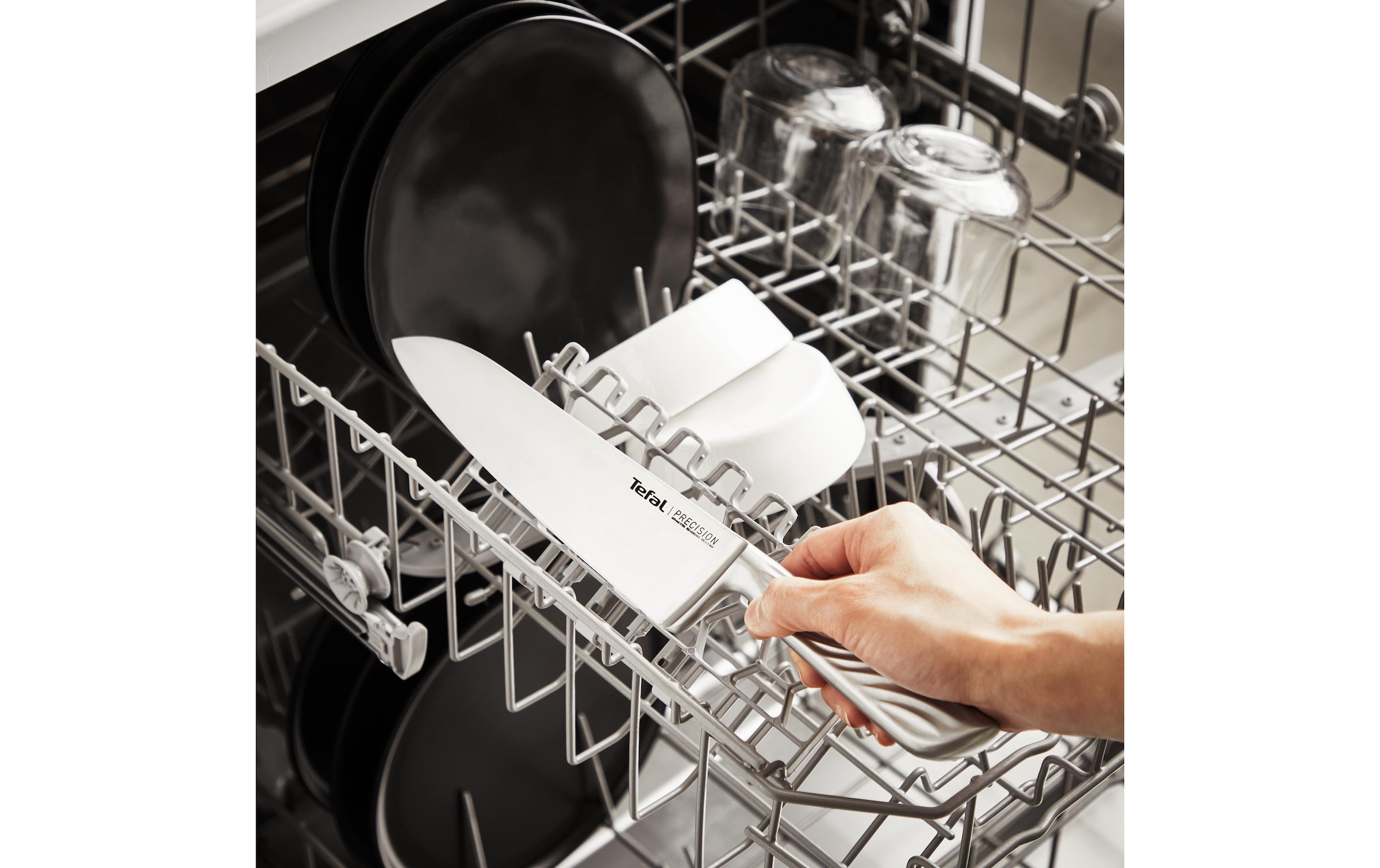 Tefal Messer-Set »Precision für perfekte Schnitte bei jeder Zutat« hohe Schnittpräzision, langlebig, ergonomischer Griff, Wellenmuster