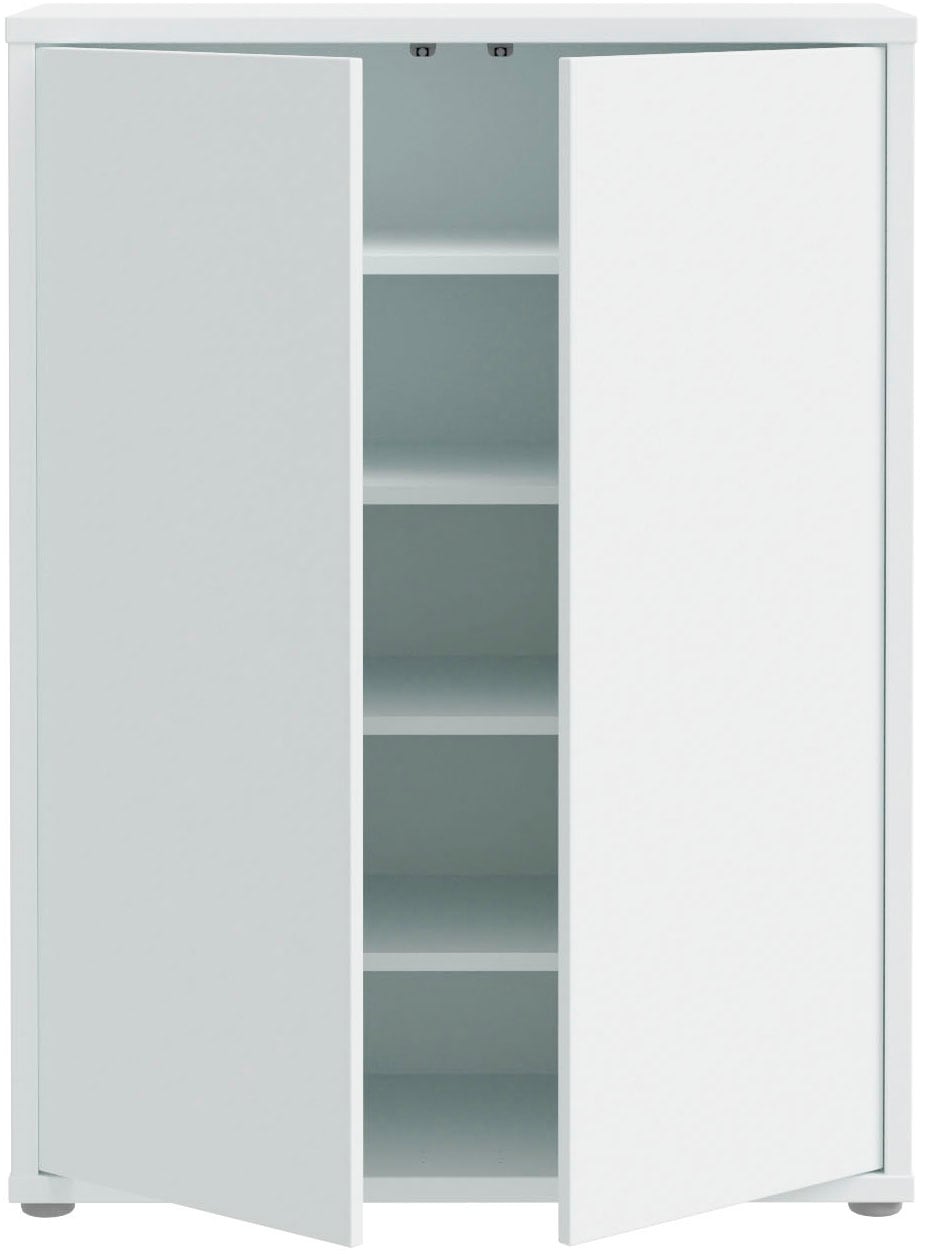 FORTE Armoire à chaussures »Alice Springs, Schuhschrank, Platz für 15 Paar Schuhe, 2 Türen« L/H/P 74,5/99,1/34,9 cm,  Armoire de rangement, armoire polyvalente, façade sans poignée, push to open