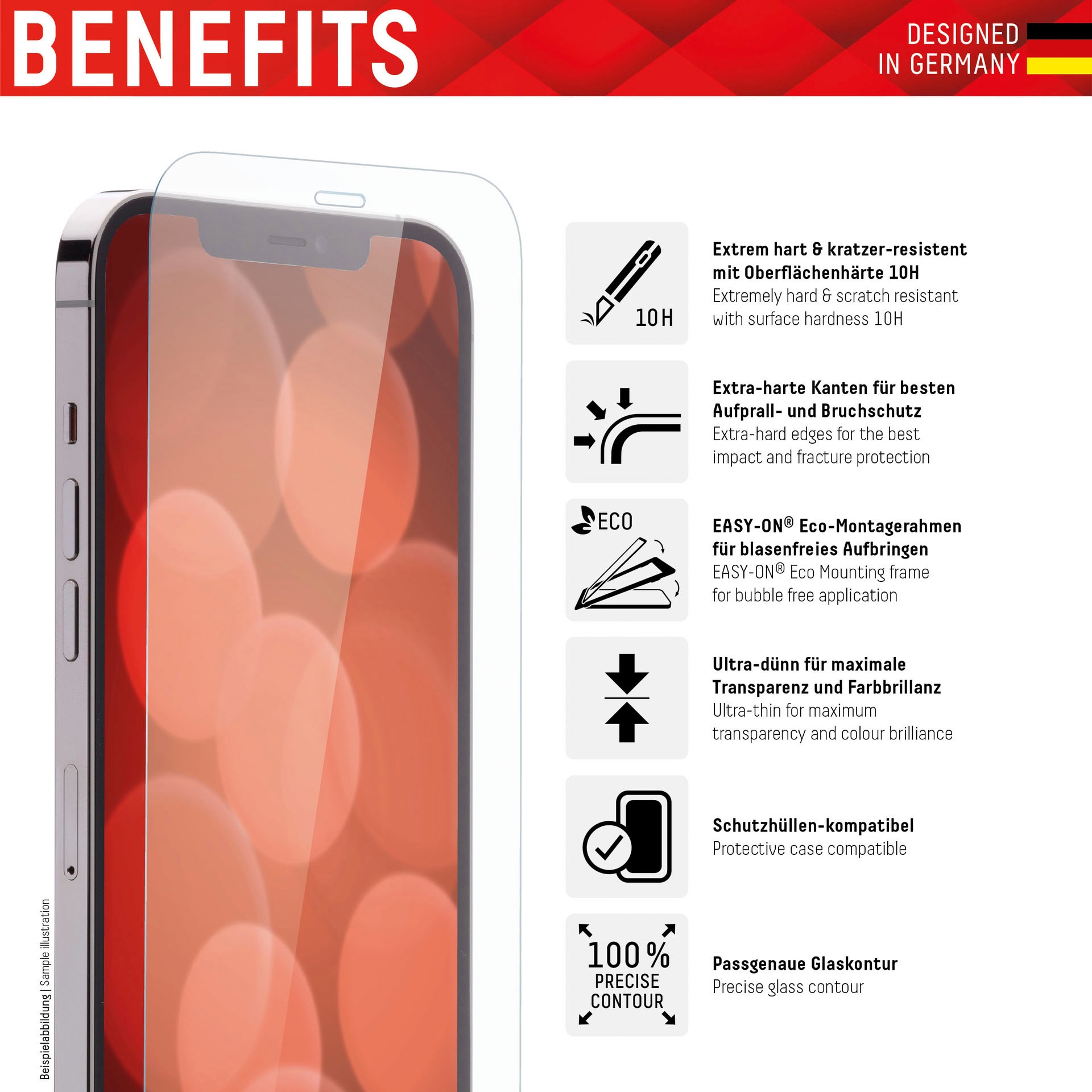 Displex Displayschutzglas »Real Glass - iPhone 14« für Apple iPhone 13/13 Pro;Apple iPhone 14;Apple iPhone 16e