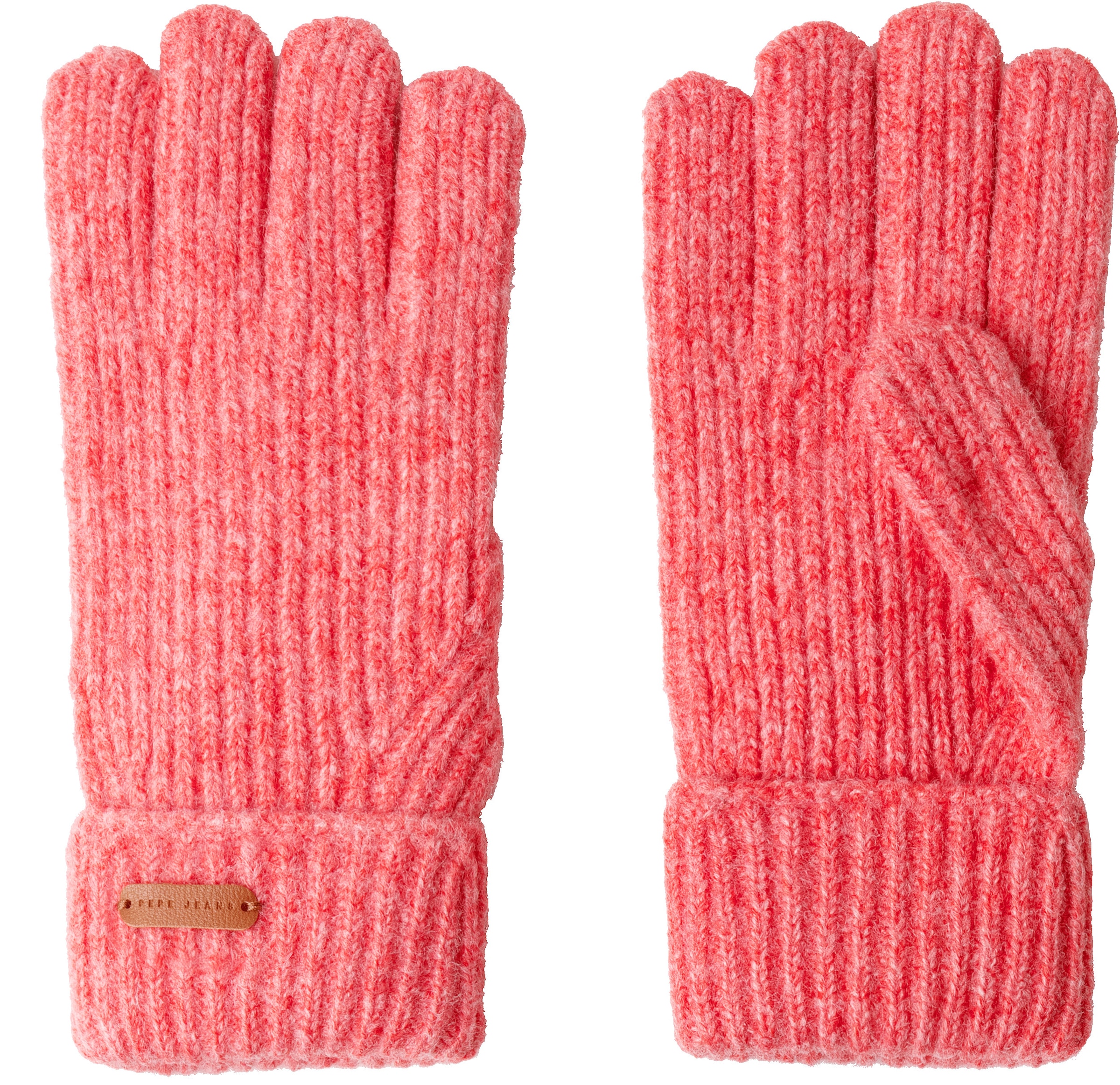 Image of Pepe Jeans Strickhandschuhe "FRANCISY GLOVES" mit Label-Aufnäher