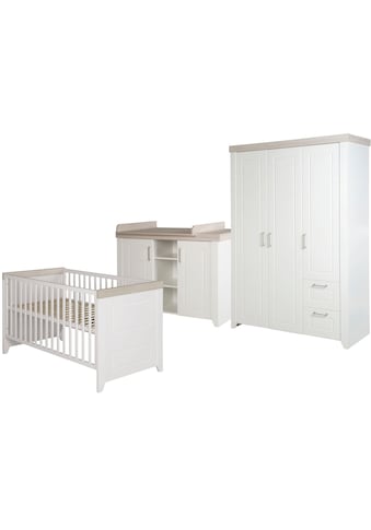 Babyzimmer-Komplettset »Felicia«, (Set, 3 St., Kinderbett, Wickelkommode, Kleiderschrank)