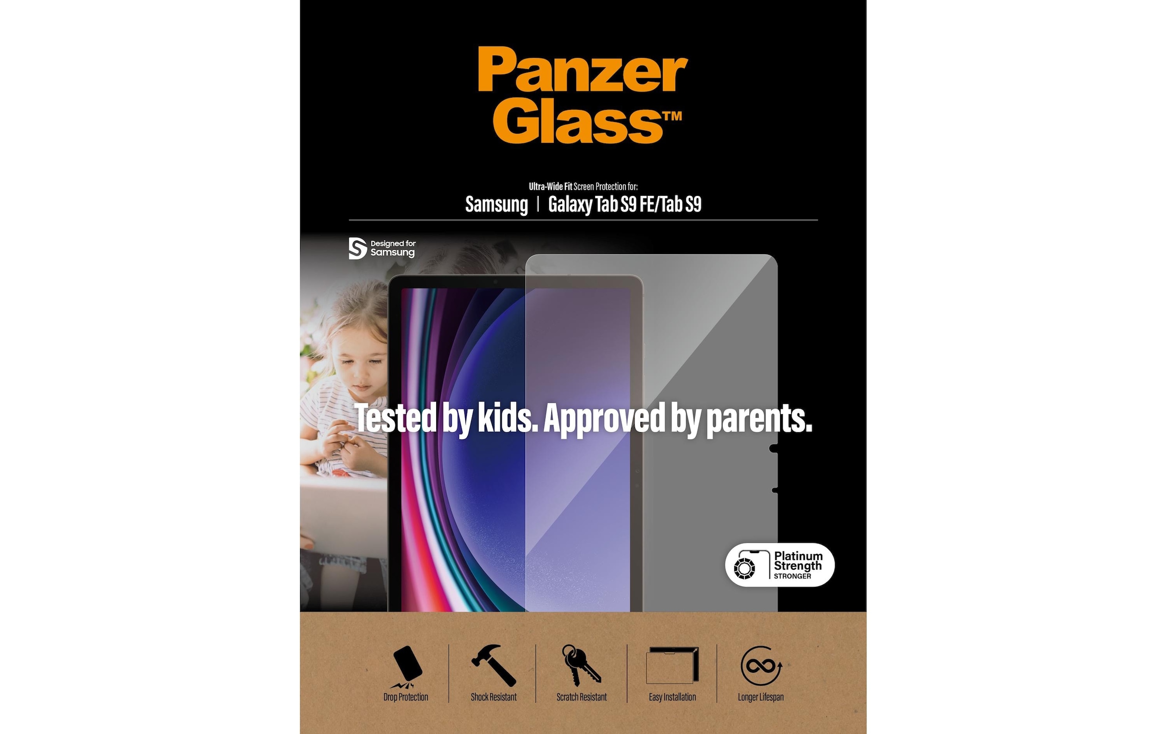 PanzerGlass Schutzfolie »Ultra Wide Fit Galaxy Tab S8/S9«, (1 St.)