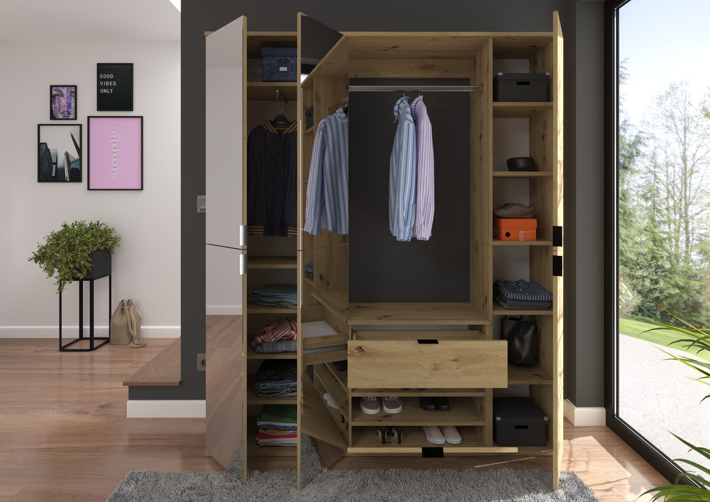 INOSIGN Ensemble de vestiaires »Trondheim, Breite 152 cm, 5-teilig, bestehend aus:« Set, 4 cuis tlg.