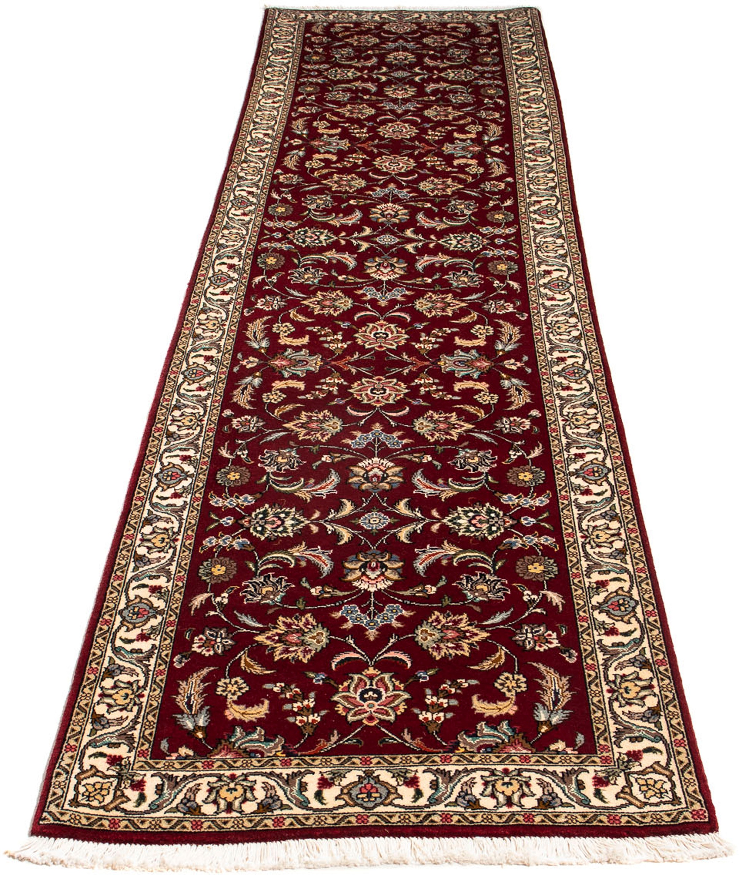 Image of morgenland Orientteppich »Perser - Täbriz - Royal - 316 x 75 cm - dunkelrot«, rechteckig, 7 mm Höhe, Wohnzimmer, Handgeknüpft, Einzelstück mit Zertifikat bei Ackermann Versand Schweiz