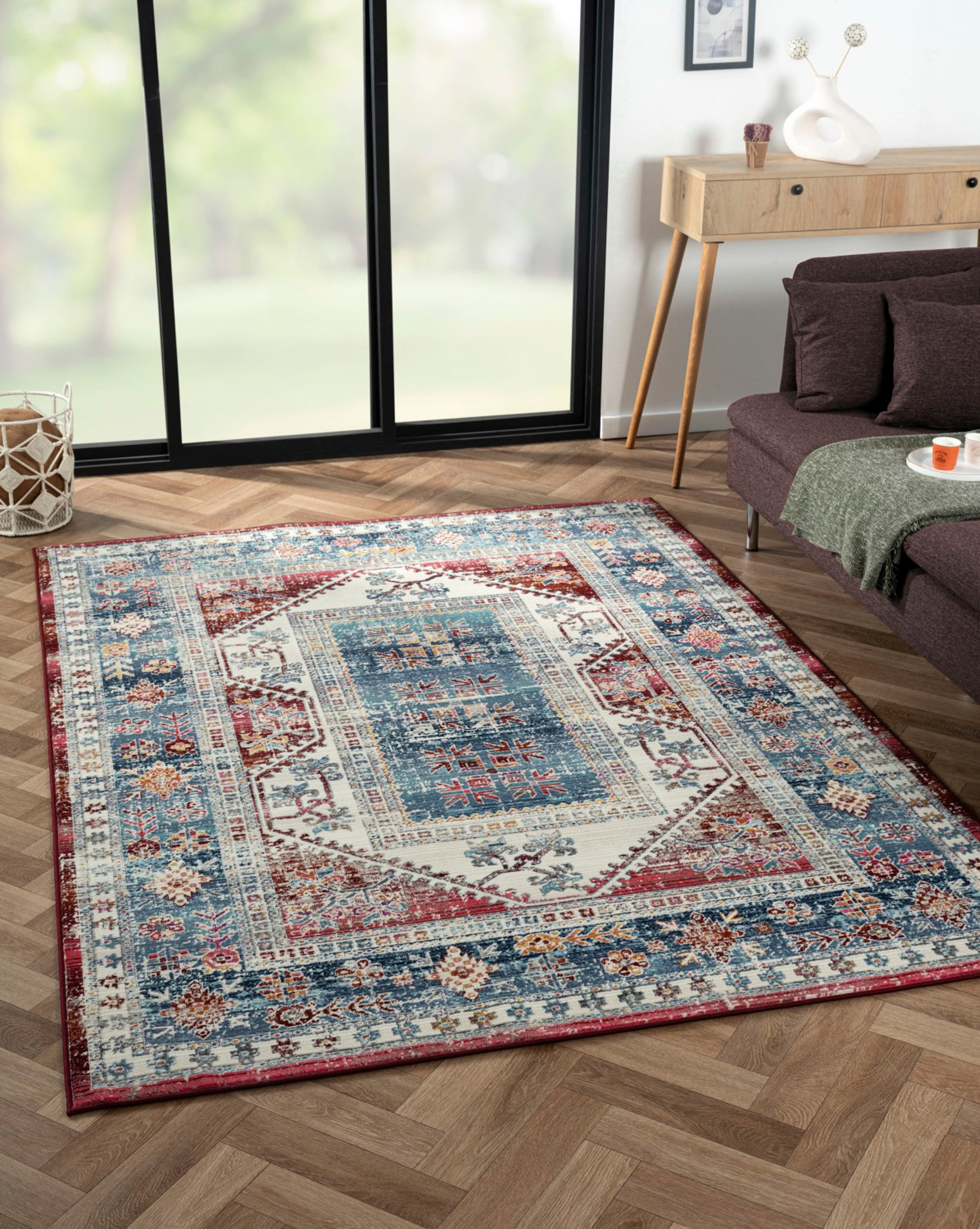 Image of Myflair Möbel & Accessoires Teppich "Elfi 1" rechteckig 6 mm Höhe Flachgewebe, im modernem Used Look, superflach, Microfaser