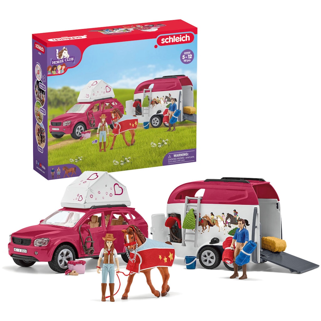 Schleich® Spielwelt »HORSE CLUB, Abenteuer mit Auto und Pferdeanhänger (42535)«, Made in Europe