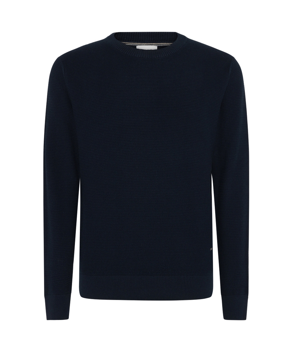 Pierre Cardin Rundhalspullover mit Waffelstruktur- Muster