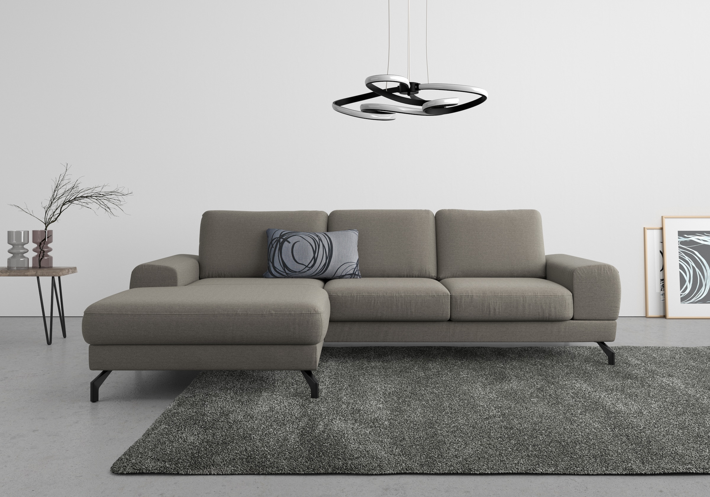sit&more Ecksofa »Cinturo L-Form«, inklusive Sitztiefenverstellung und Federkern, Sitzhöhe 45 cm