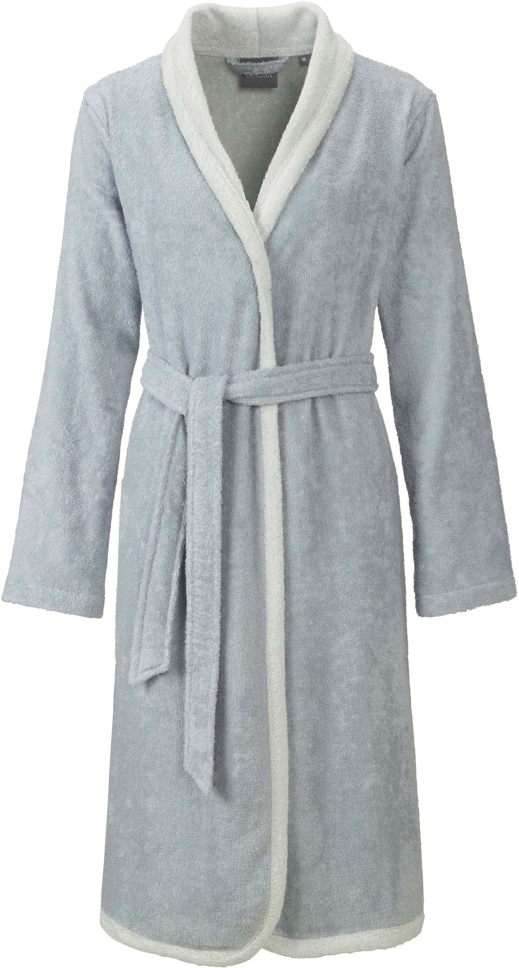 Egeria Damenbademantel »Calea, ideal für Sauna & Spa, Hotelbademantel, Morgenmantel« 1 Stk. mit Schalkragen, farblich abgesetzt, 100 % Baumwolle
