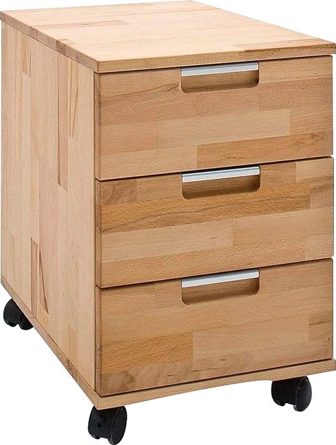 Image of MCA furniture Rollcontainer »Masimo«, Massivholz Kernbuche geölt und gewachst, vormontiert bei Ackermann Versand Schweiz