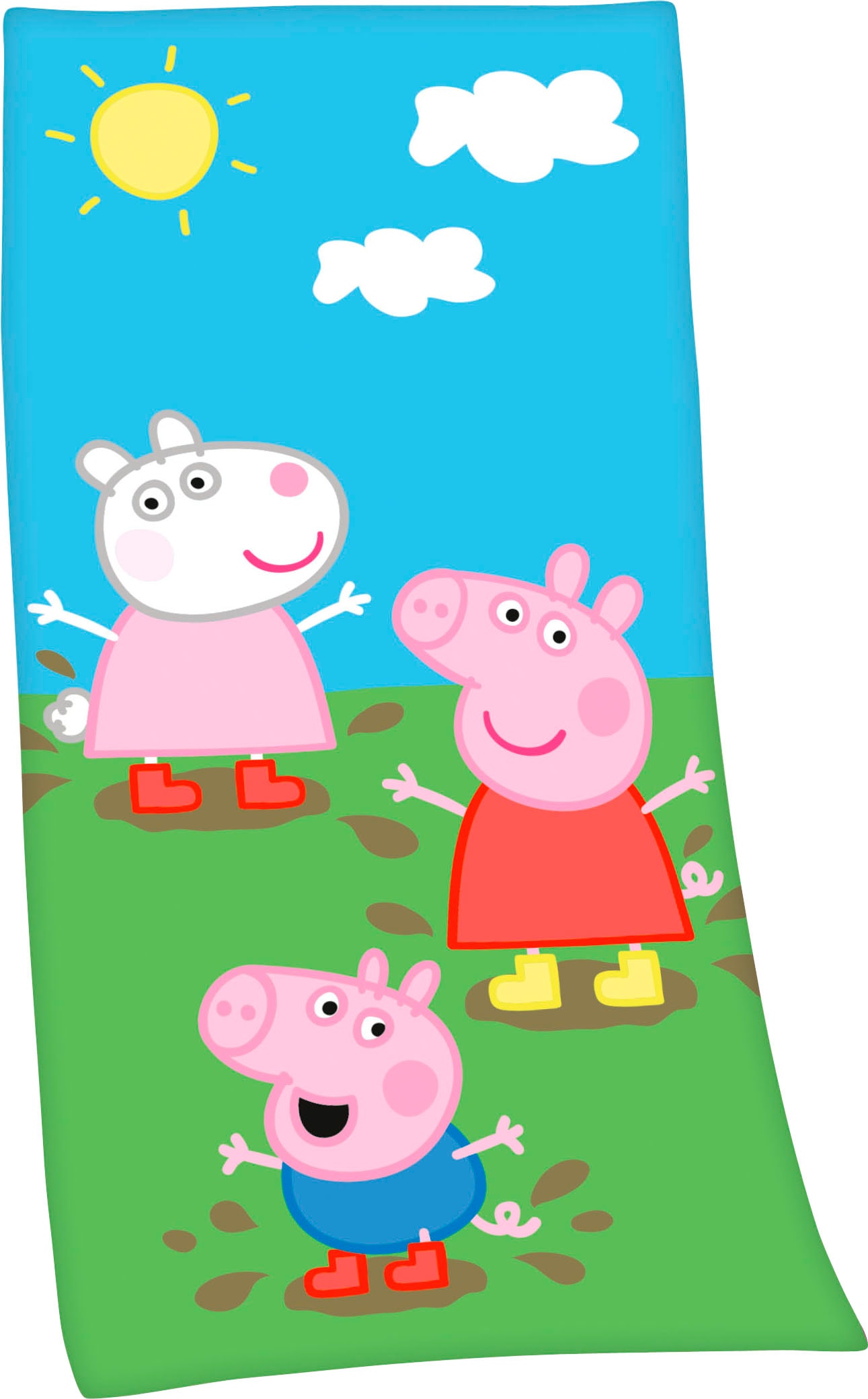 Image of Badetuch "Peppa Pig Velourstuch" hochfarbig bedruckt