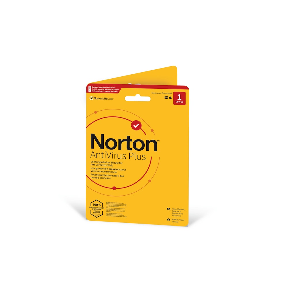 Norton Virensoftware »AntiVirus Plus Sleeve, 1 Jah«