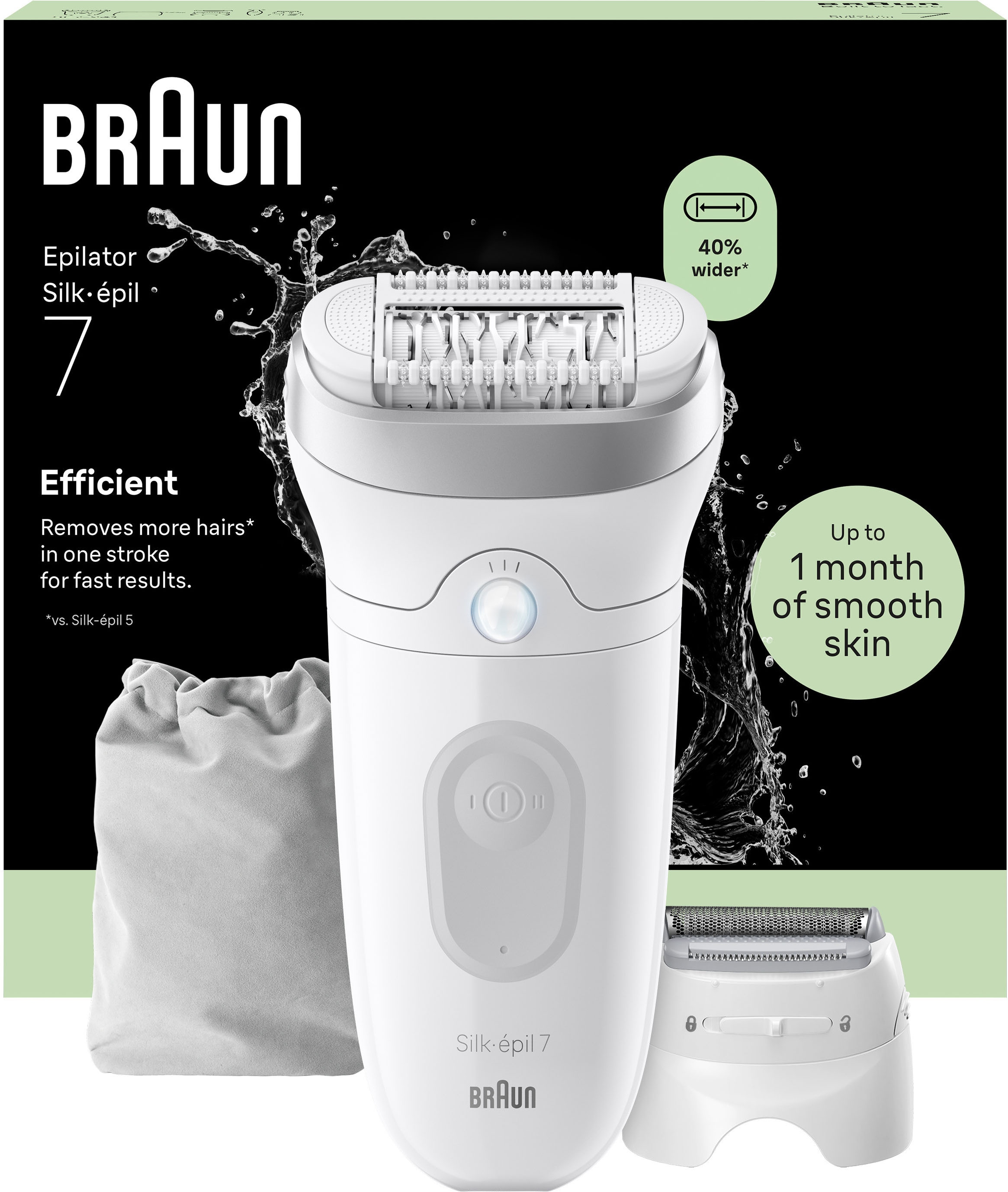 Image of Braun Epilierer "Silk-épil 7 SE7-041" Rasier- & Trimmeraufsatz, Wet&Dry