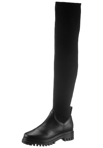 Tommy Jeans Overkneestiefel »OVER THE KNEE SUSTAINABLE BOOT«, im Materialmix kaufen