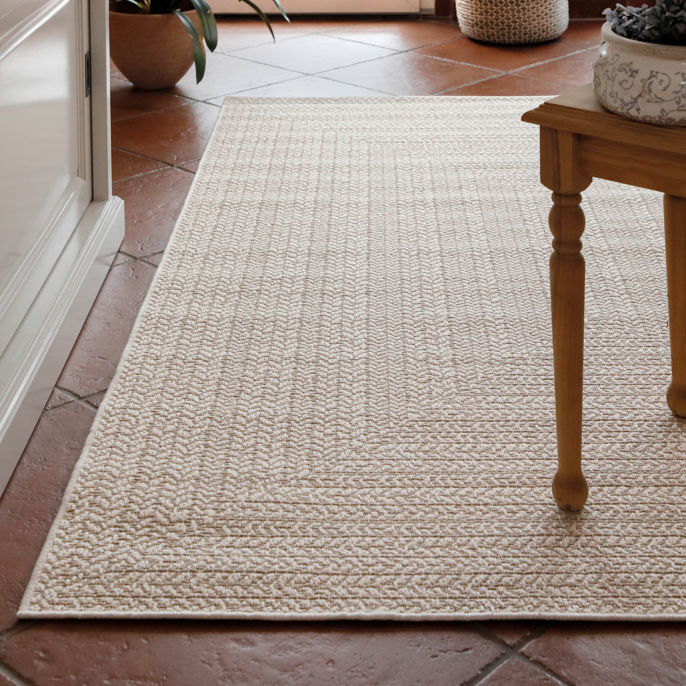 Wecon home Läufer »Layo« rechteckig 6 mm Höhe Flachgewebe, wetterfest, geometrisches Design, In- & Outdoor Teppich