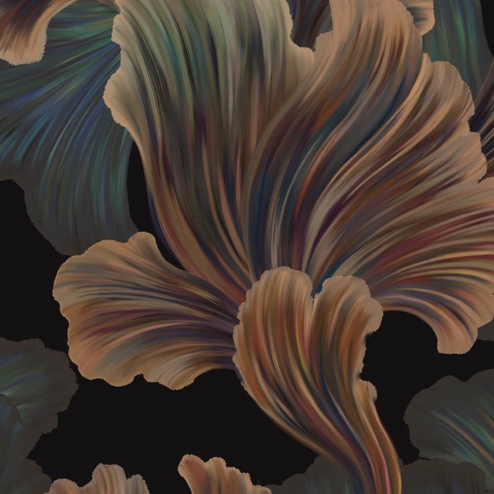 Komar Fototapete »Vlies Fototapete - Night Blossoms - Grösse 200 x 250 cm« Motiv | bedruckt glatt