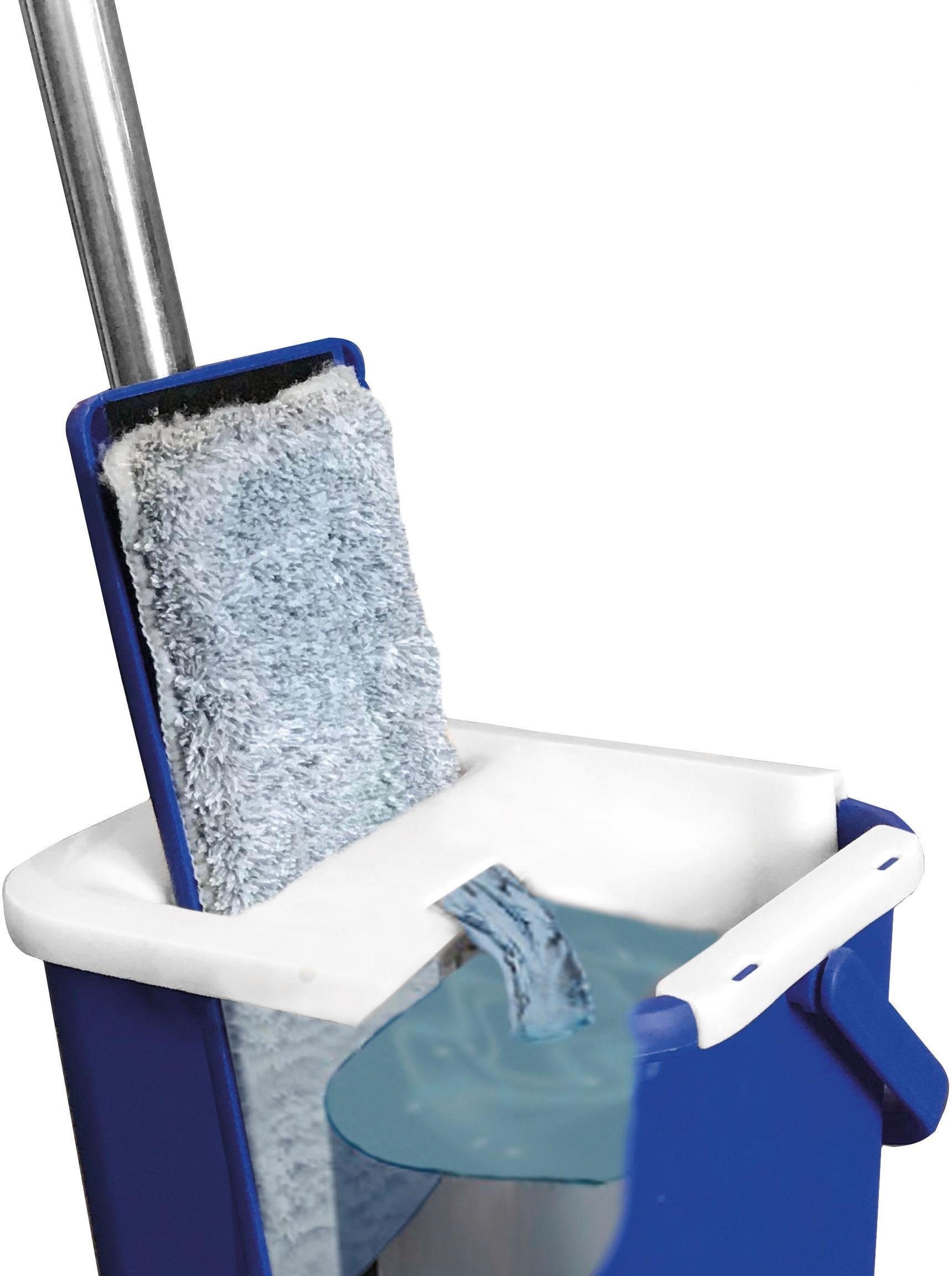 MediaShop Bodenwischer-Set »Livington Touchless Mop XXL«, inkl. Doppeleimer (7 Liter) und Mikrofaserpad