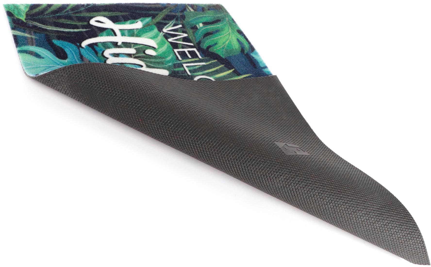 Primaflor-Ideen in Textil Fussmatte »VELVET - HIDDEN PLACE, Made in Belgium«, rechteckig, 5 mm Höhe, Schmutzfangmatte, Motiv Dschungel, mit Spruch, waschbar, rutschhemmend