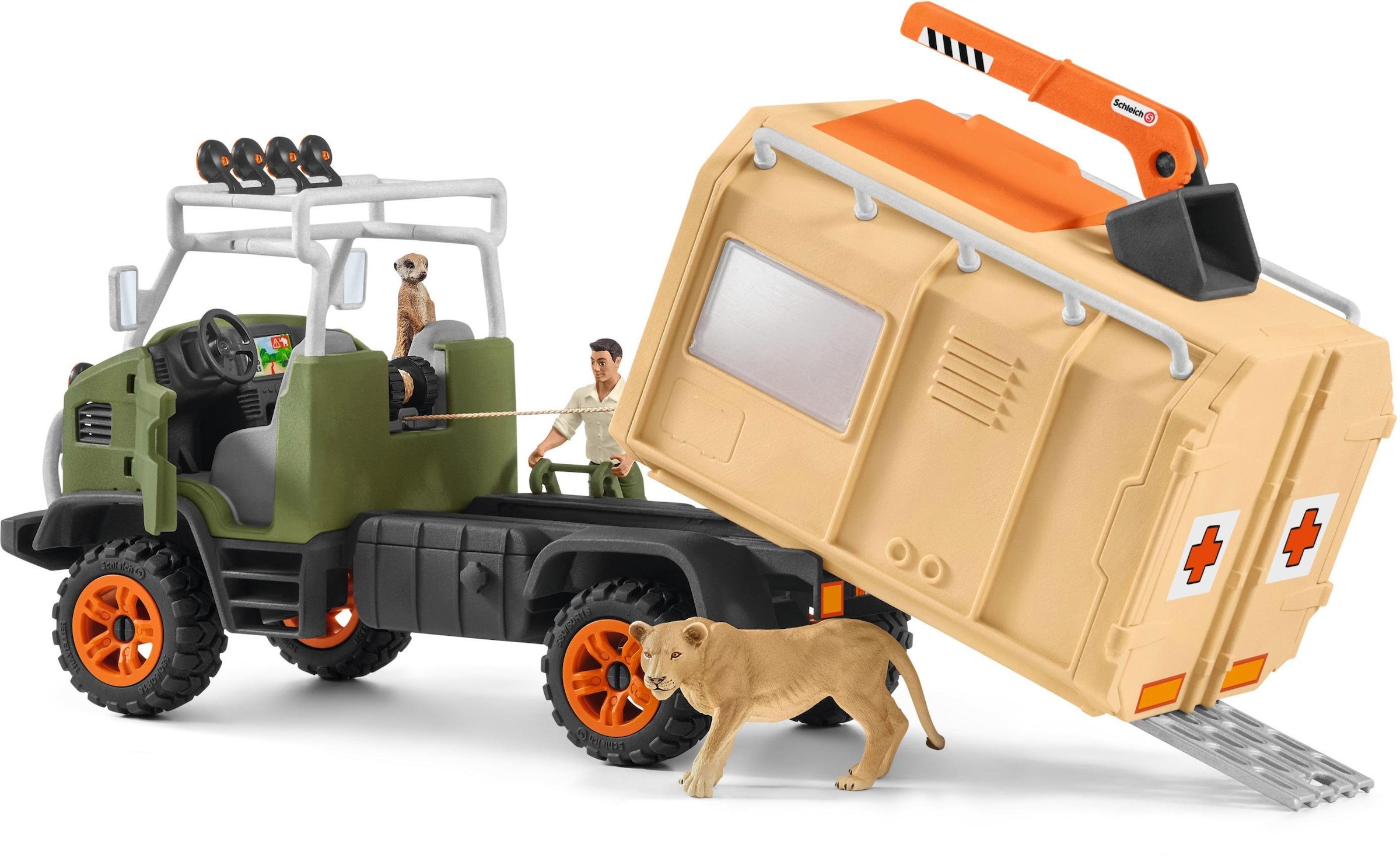 Schleich® Spielwelt »WILD LIFE, Grosser Truck Tierrettung (42475)«, (Set), Made in Europe