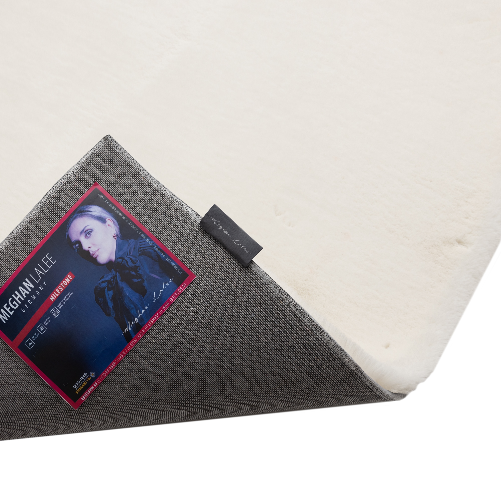 Obsession Tapis en fourrure »Milestone 600« En forme de fourrure 45 mm Höhe fausse fourrure, couleurs unies, douce & moelleuse, salon