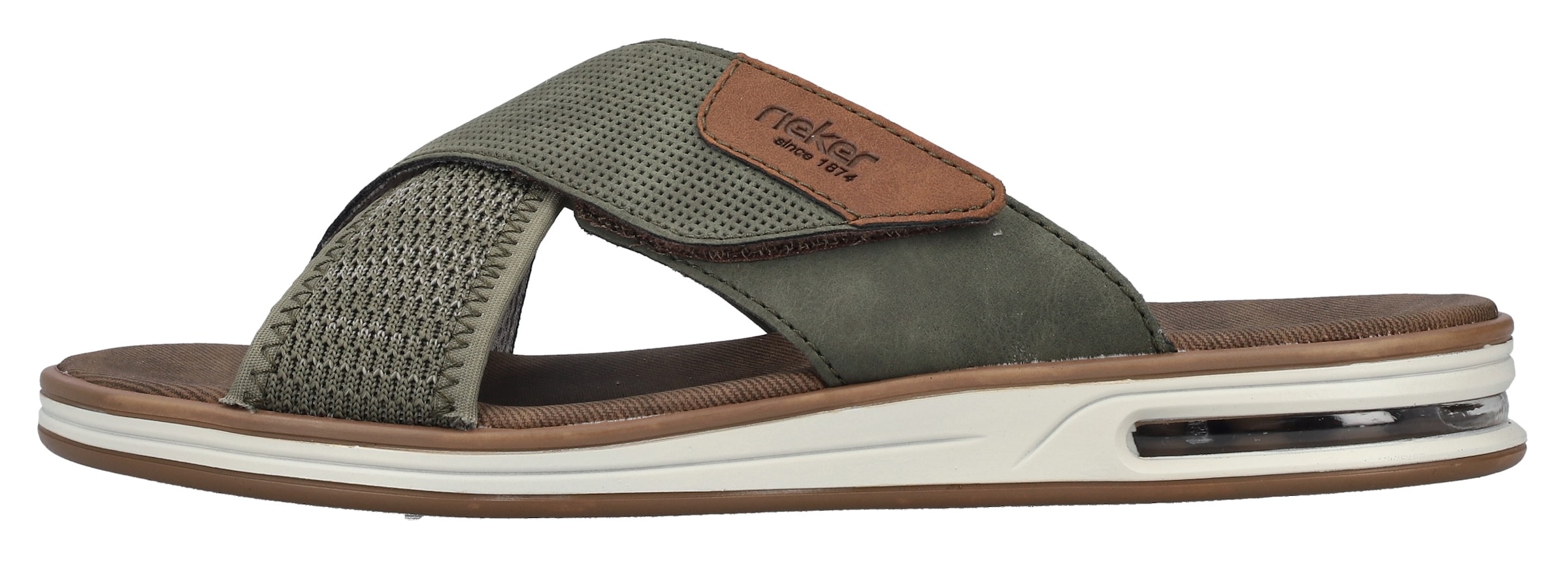 Rieker Pantolette  , chaussure d'été, chaussure de plage, mule, chausson avec fermeture velcro