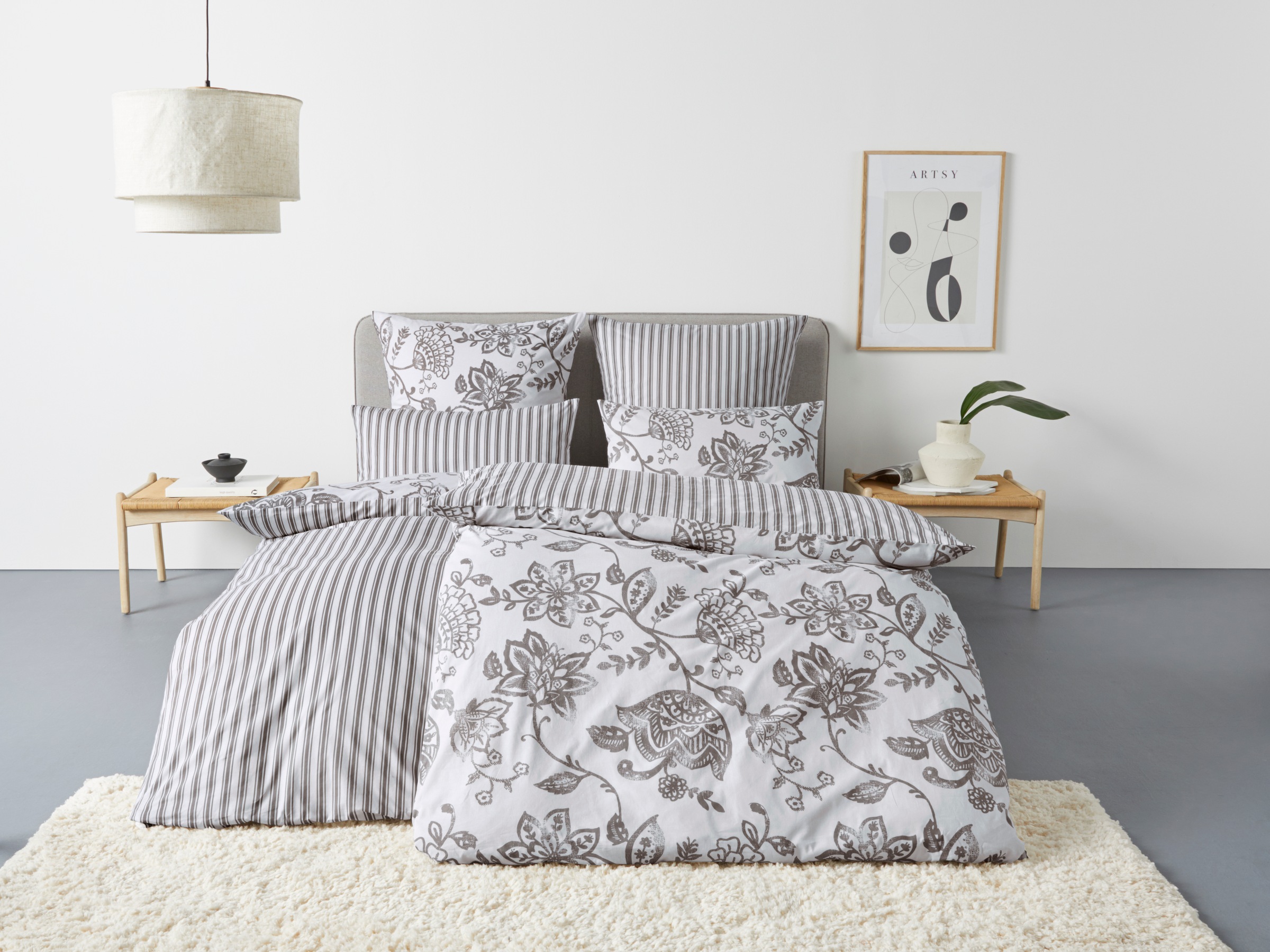 Image of GOODproduct Bettwäsche "Nordby" 2 Bettwäsche aus Baumwolle, skandinavisches Design, ab Grösse 135x200 cm