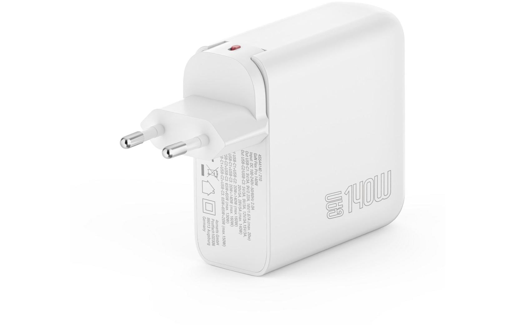 4smarts USB-Ladegerät »Flex Pro 140W White«