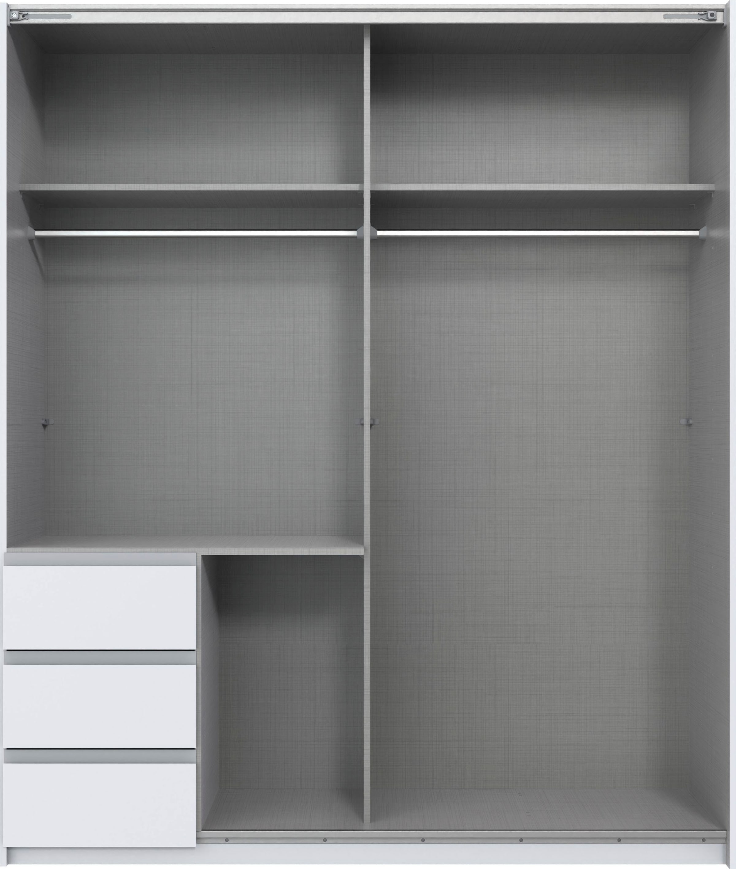 Wimex Armoire à portes coulissantes »Stade, B: 168cm, inkl. Spiegel und von aussen bedienbaren Schubladen« mit von aussen bedienbaren Schubkästen