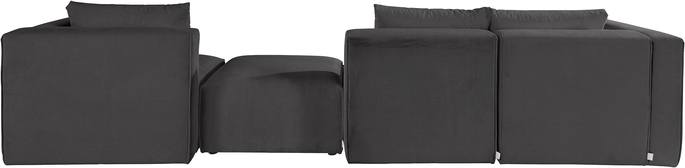 Home affaire Wohnlandschaft »Comfine U-Form«, zusammengesetzt aus Modulen, in 3 Stoffen und vielen Farben