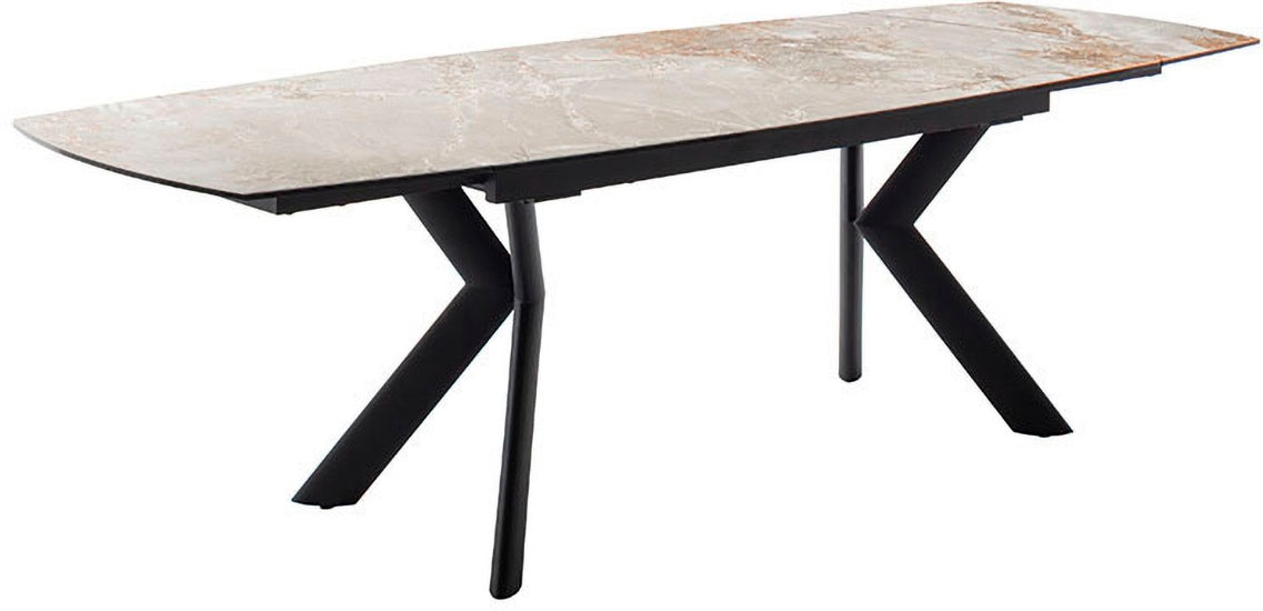 MCA furniture Esstisch »OSSANA Vierfusstisch 180-260 cm«, (Einzelstück), Keramik,Metall,Stirnauszug,ausziehbar,Tischplatte 13 mm,8-10 Personen