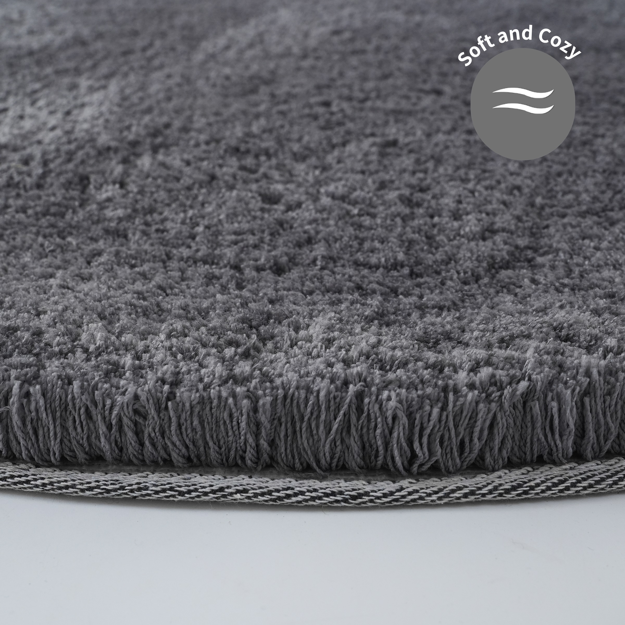 my home Hochflor-Teppich »Microfaser Teppich Magong, besonders weich, sehr feiner Flor«, rund, 25 mm Höhe, unifarben, weiche Teppiche, Wohnzimmer, Schlafzimmer, Kinderzimmer