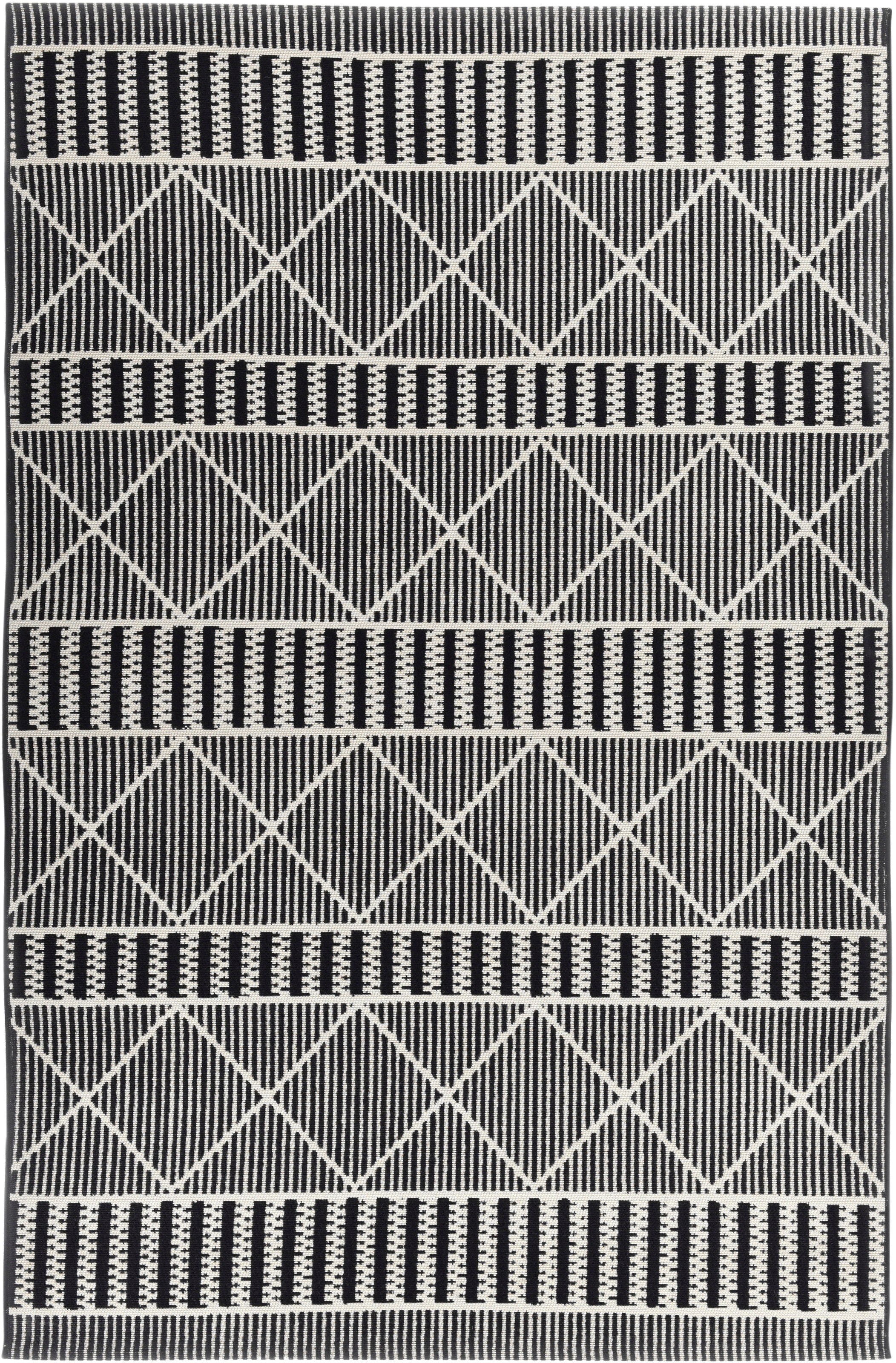 TOM TAILOR HOME Teppich »Funky Outdoor Geometric«, rechteckig, 5 mm Höhe, Flachgewebe, modernes Rauten Design, Outdoor geeignet, Wohnzimmer