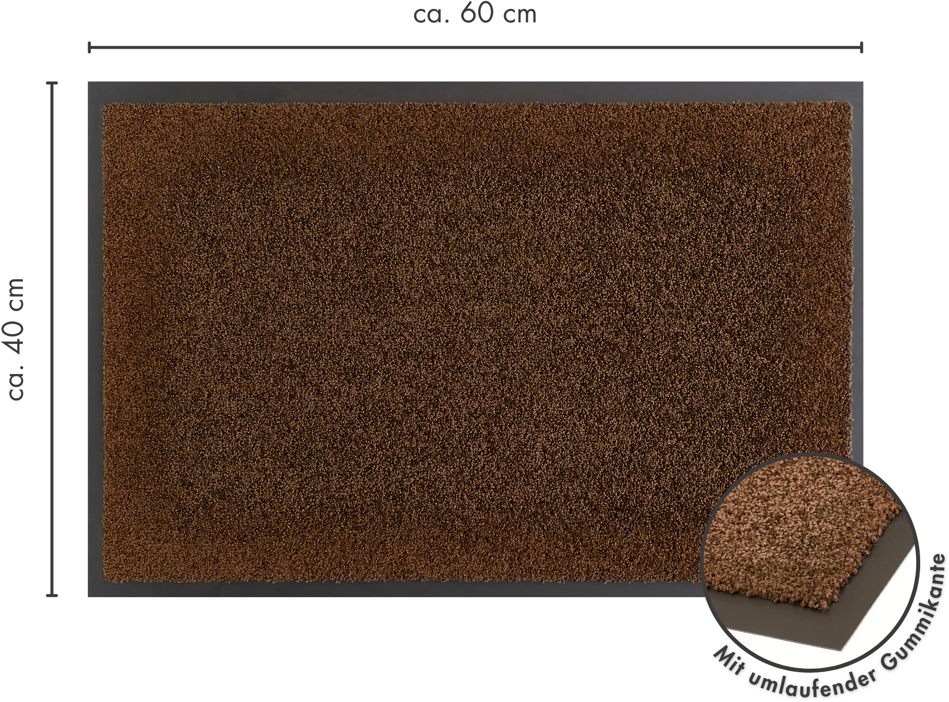 GOODproduct Fussmatte »Emil, Made in Netherlands« rechteckig 6 mm Höhe Schmutzfangmatte, Uni Farben, rutschhemmend, waschbar (Handwäsche)