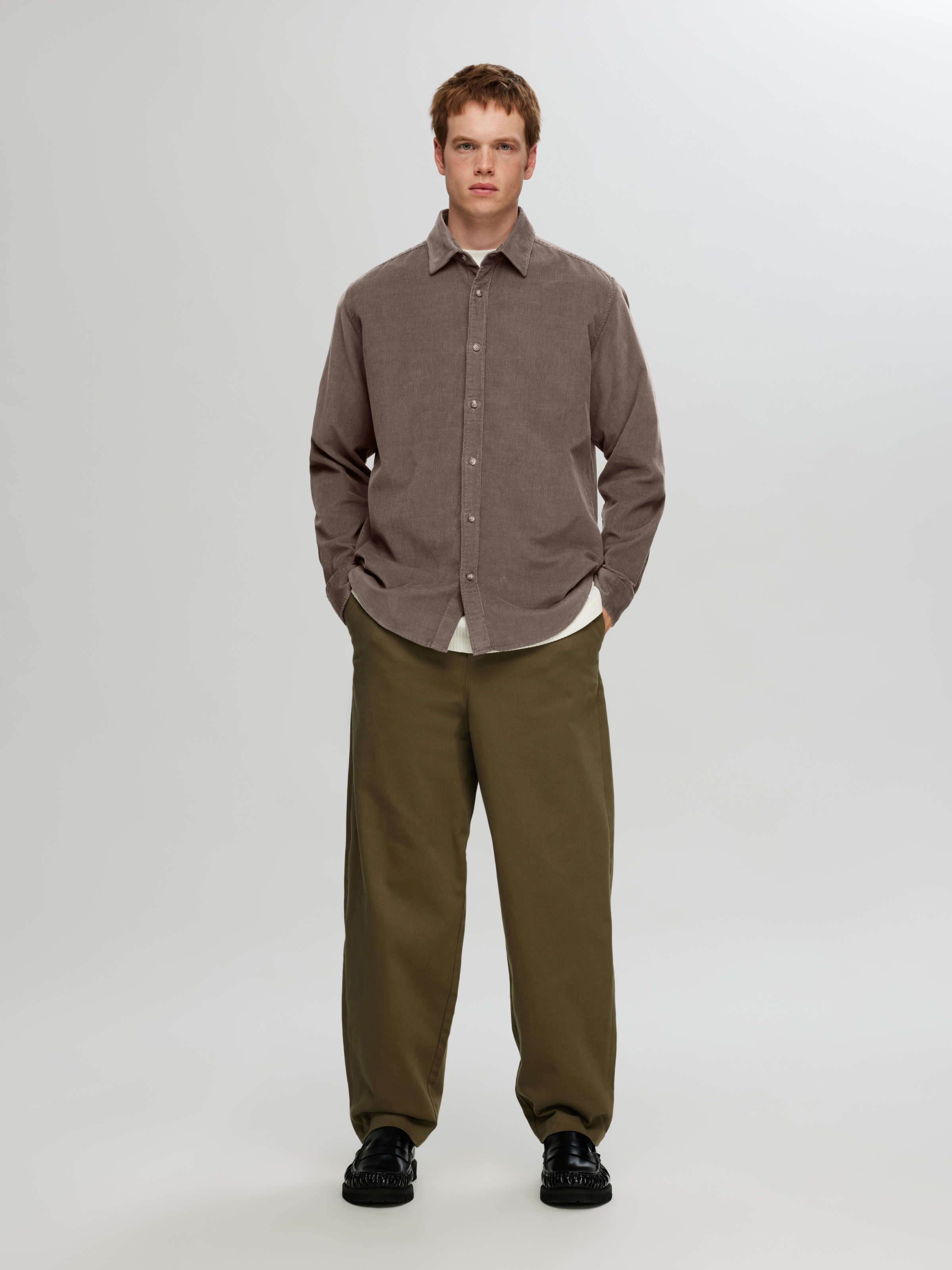 SELECTED HOMME Langarmhemd »SLHREGOWEN-CORD SHIRT LS NOOS«